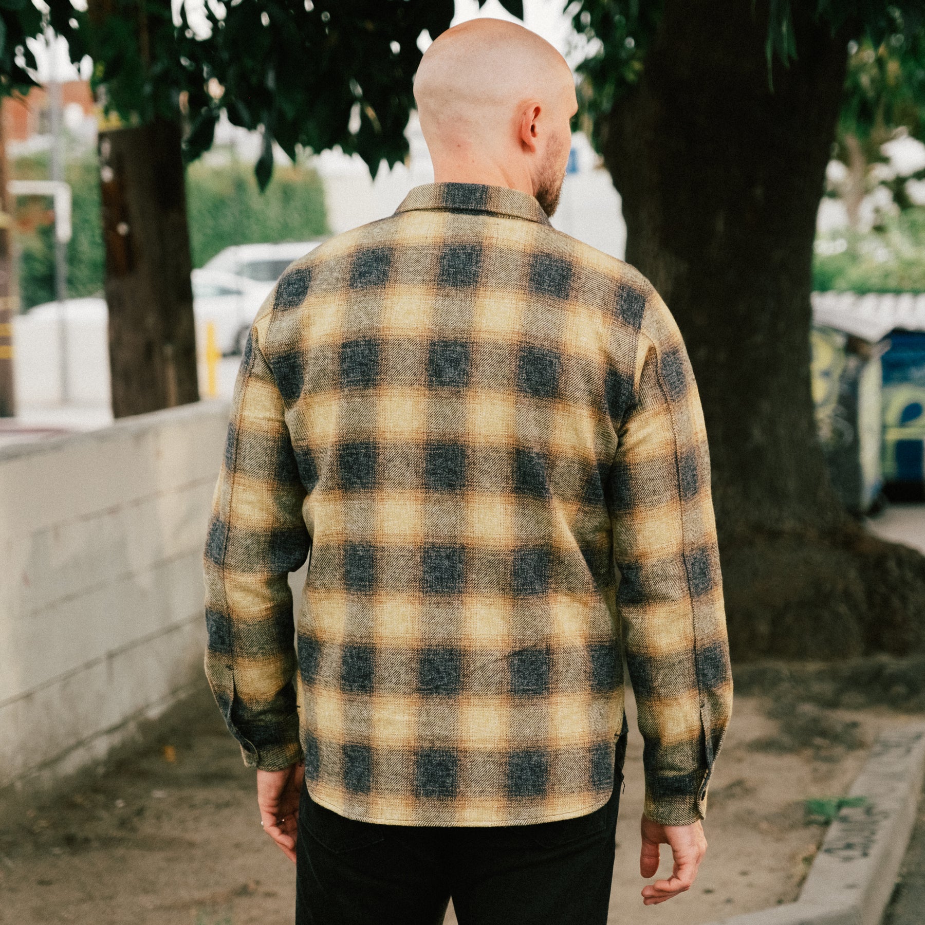 Rogue Territory BM Shirt Gold Ombré Plaid