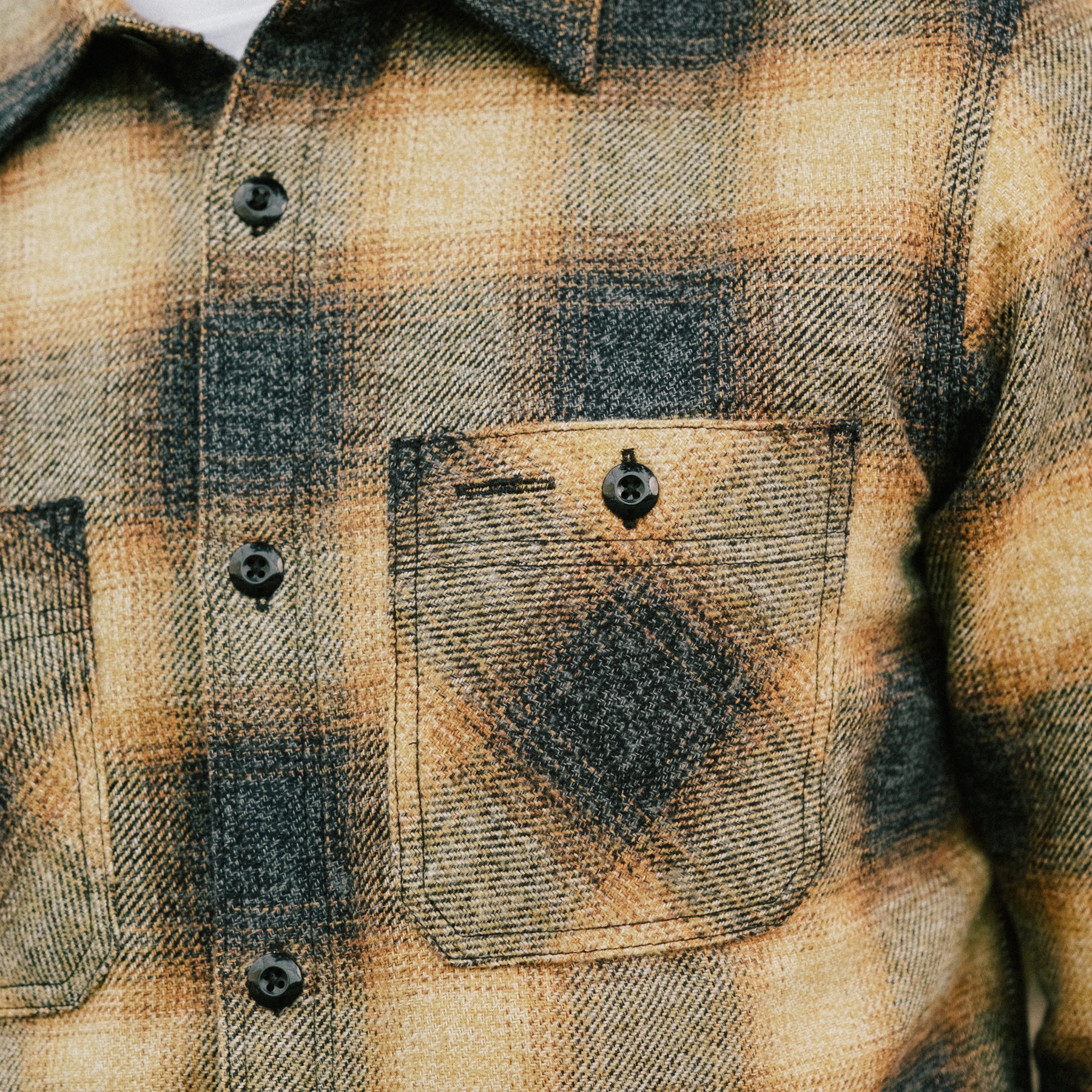 Rogue Territory BM Shirt Gold Ombré Plaid