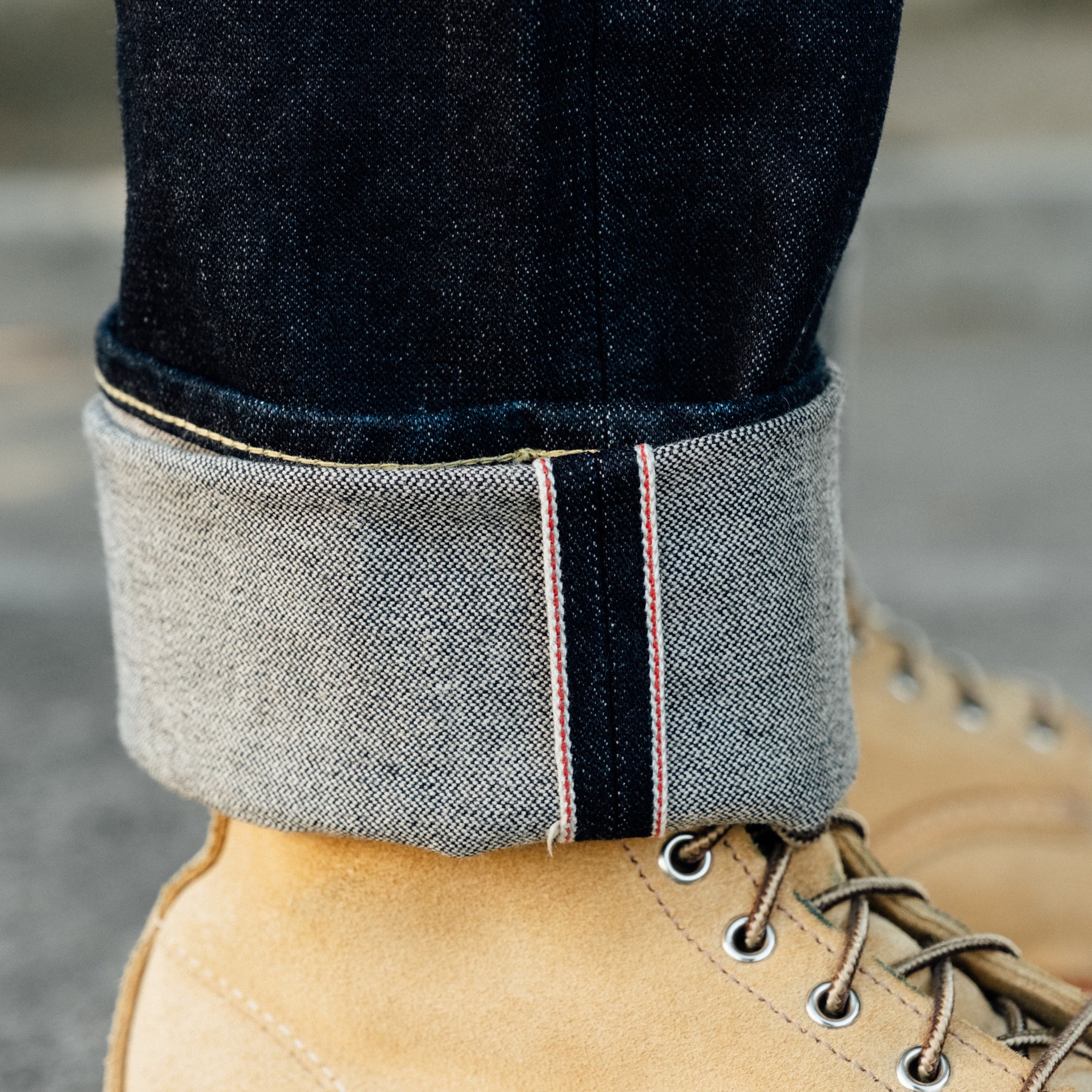Iron Heart IH-555SBR-14 14oz Broken Twill Selvedge Denim Super Slim Jeans Indigo