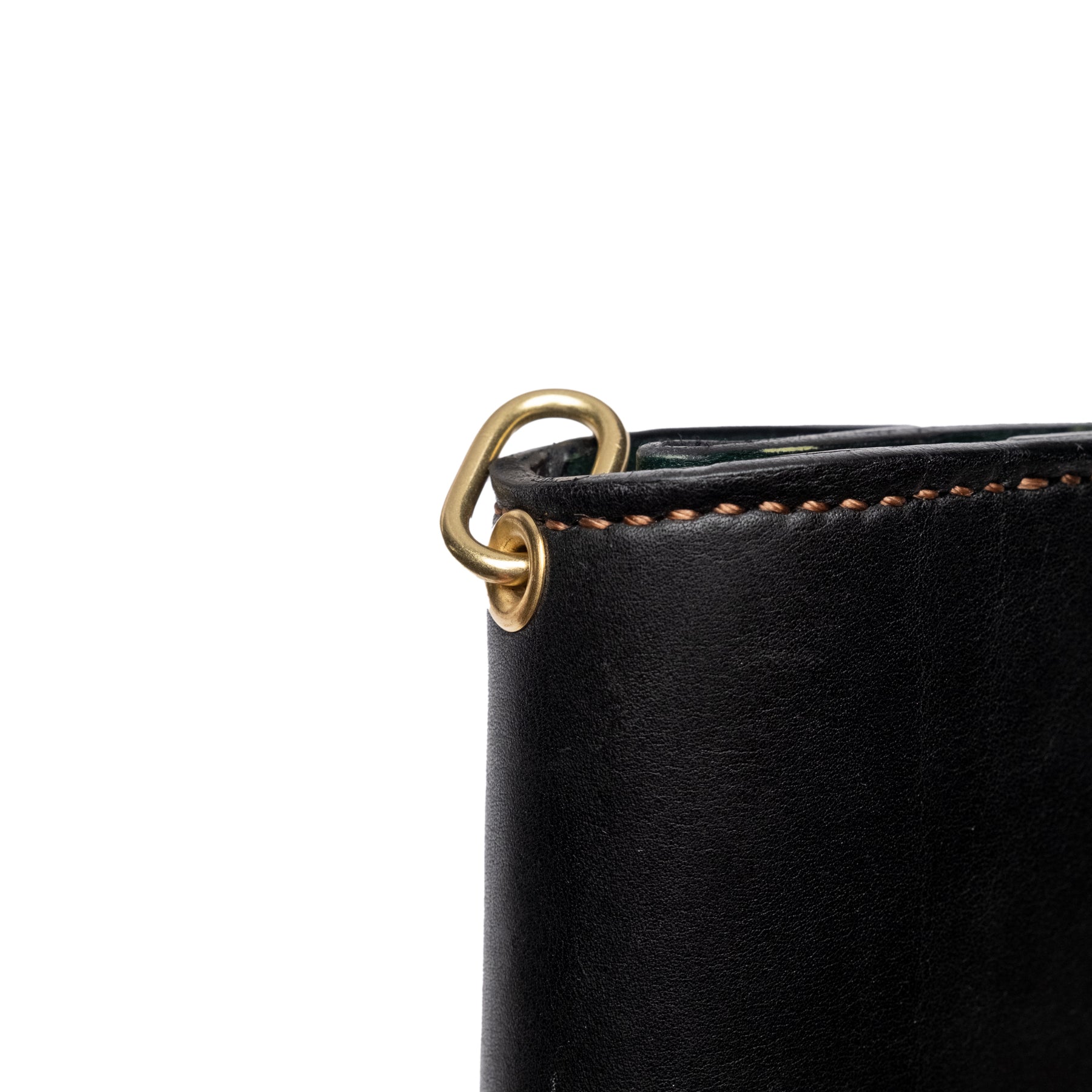 The Black Acre Roper Wallet Black & Green Bridle Leather