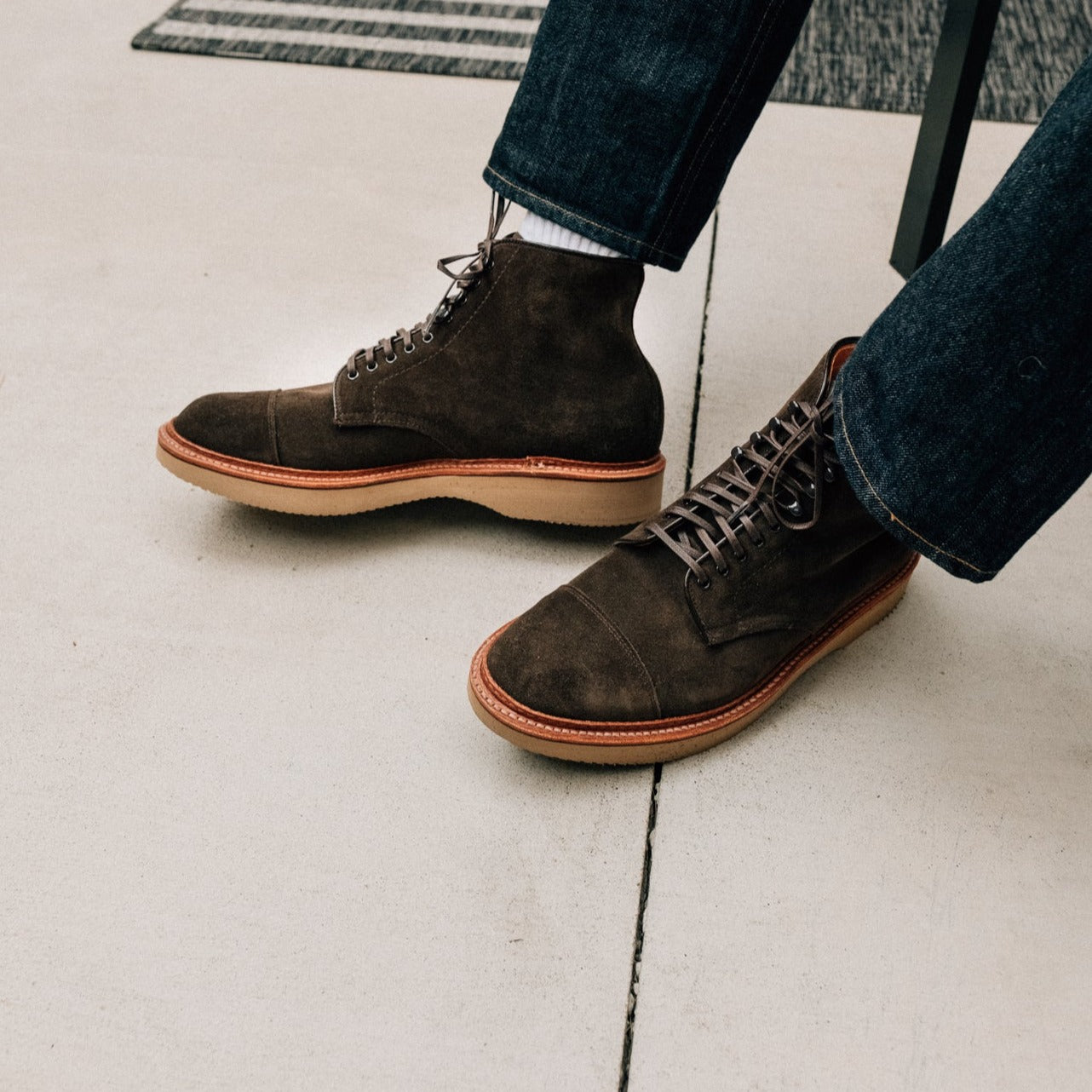 Alden x Snake Oil Provisions Monterey Boot Loden Suede