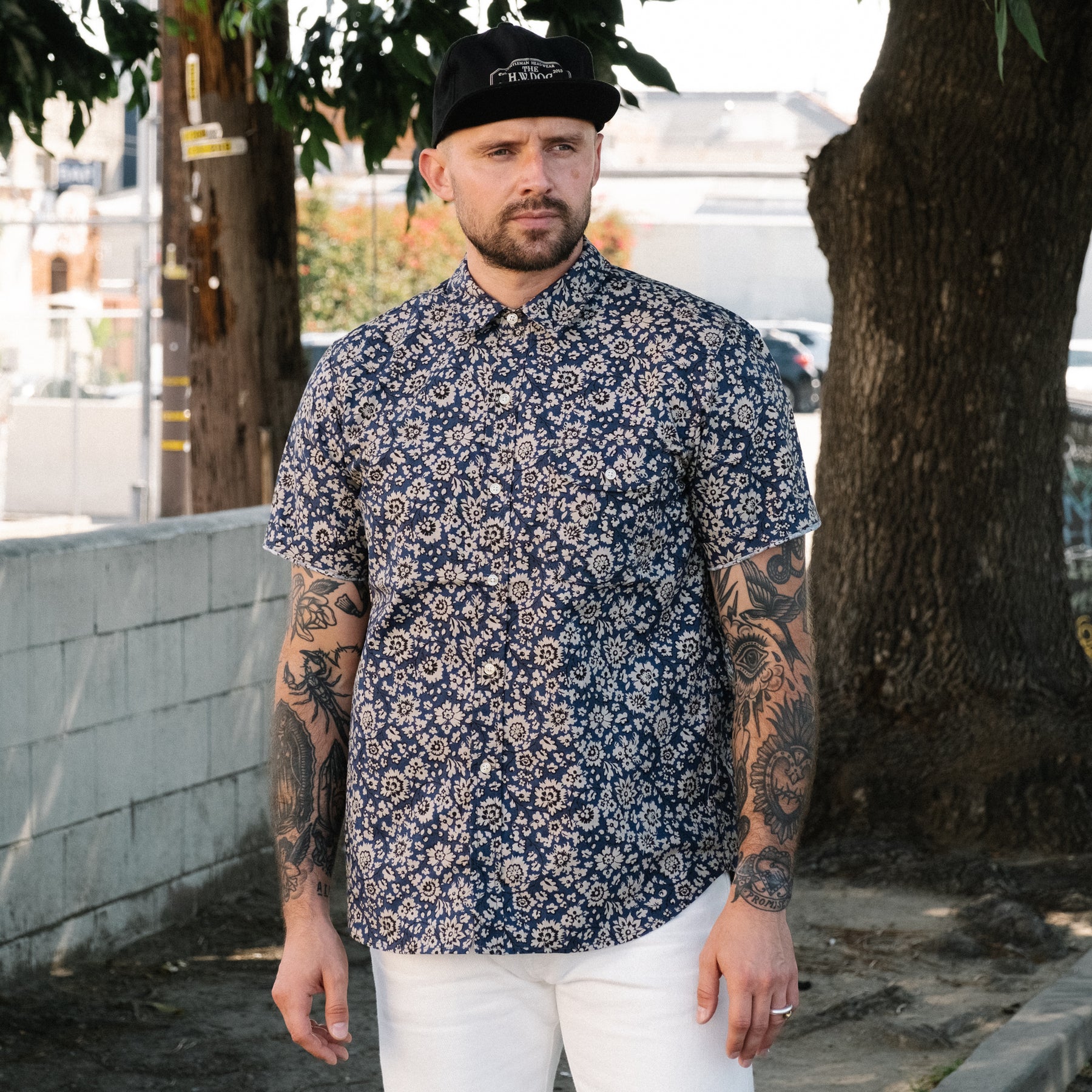 Rogue Territory Maker Shirt Navy Floral