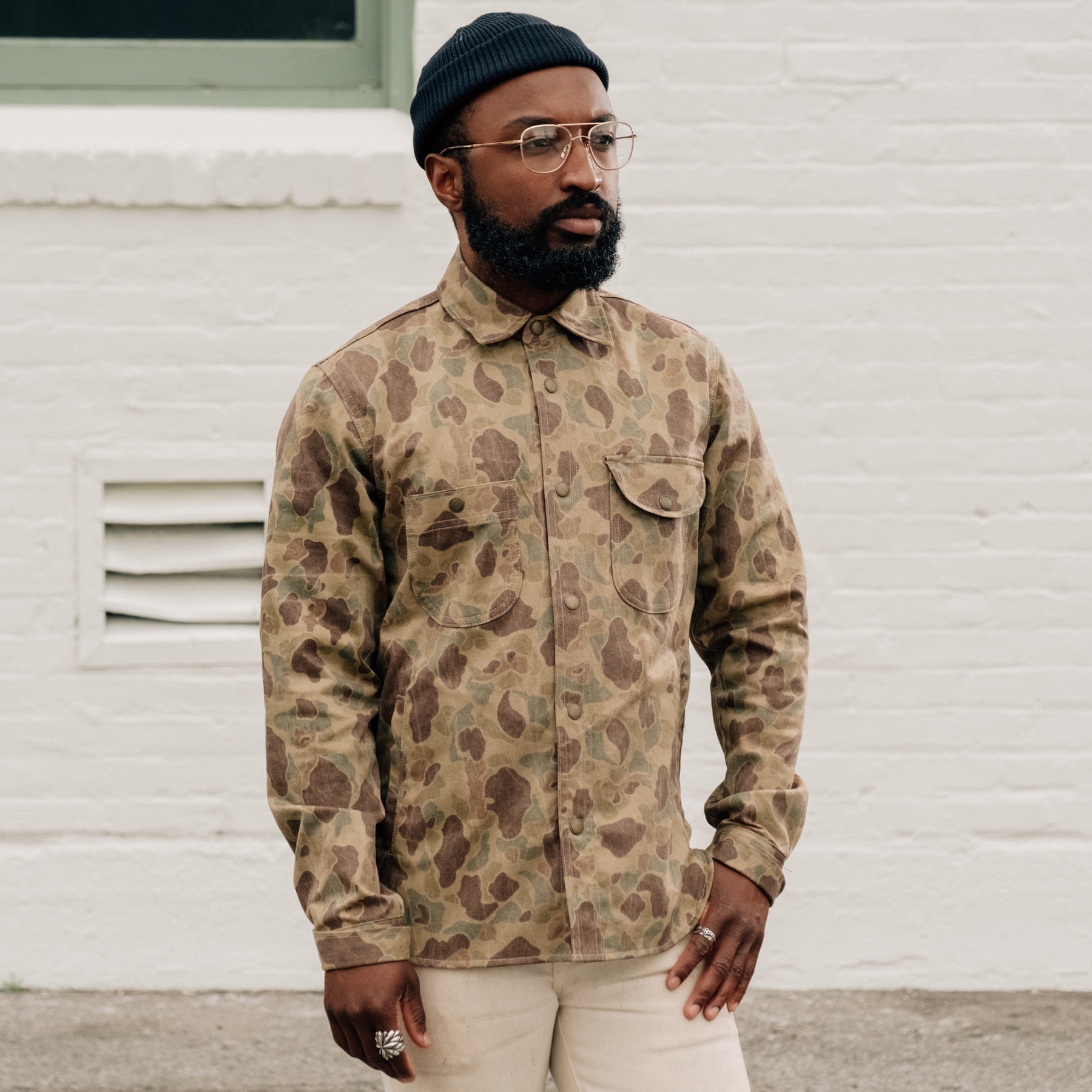 Rogue Territory Service Shirt Frog Camo Selvedge
