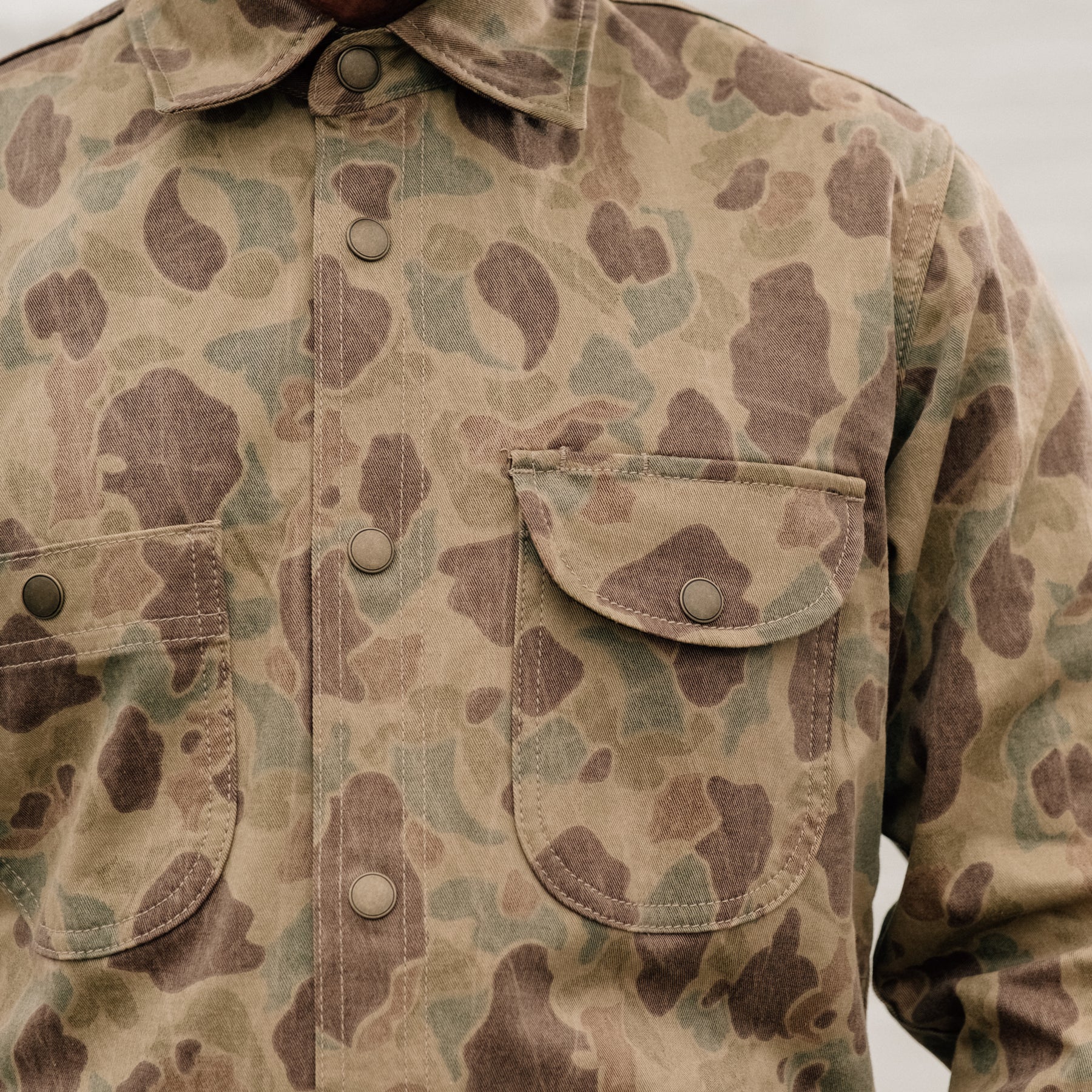 Rogue Territory Service Shirt Frog Camo Selvedge