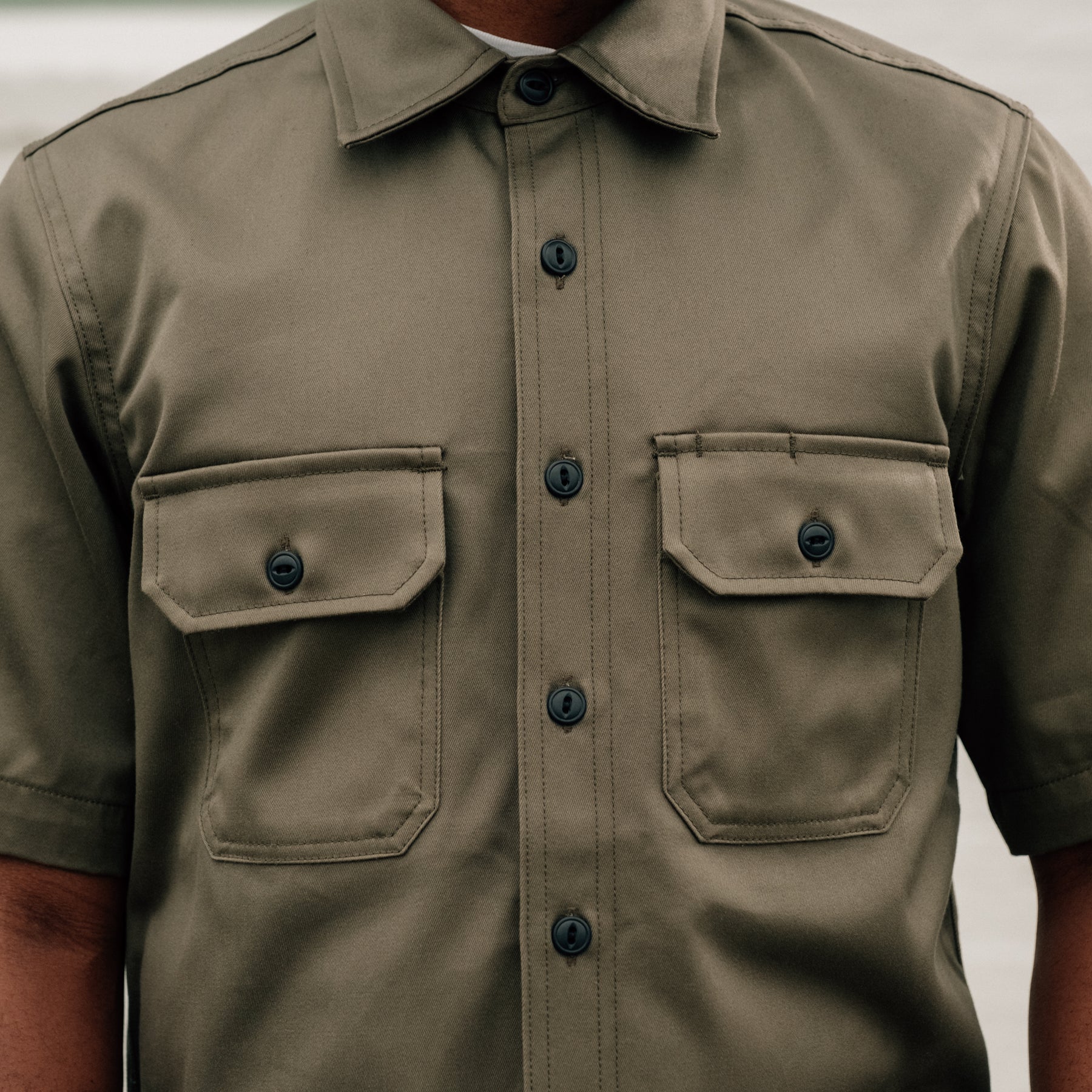 Rogue Territory Field Shirt 9oz Olive Selvedge Twill