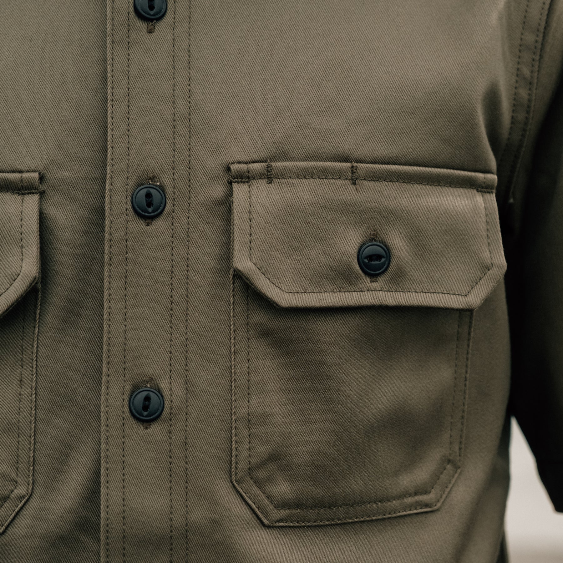 Rogue Territory Field Shirt 9oz Olive Selvedge Twill