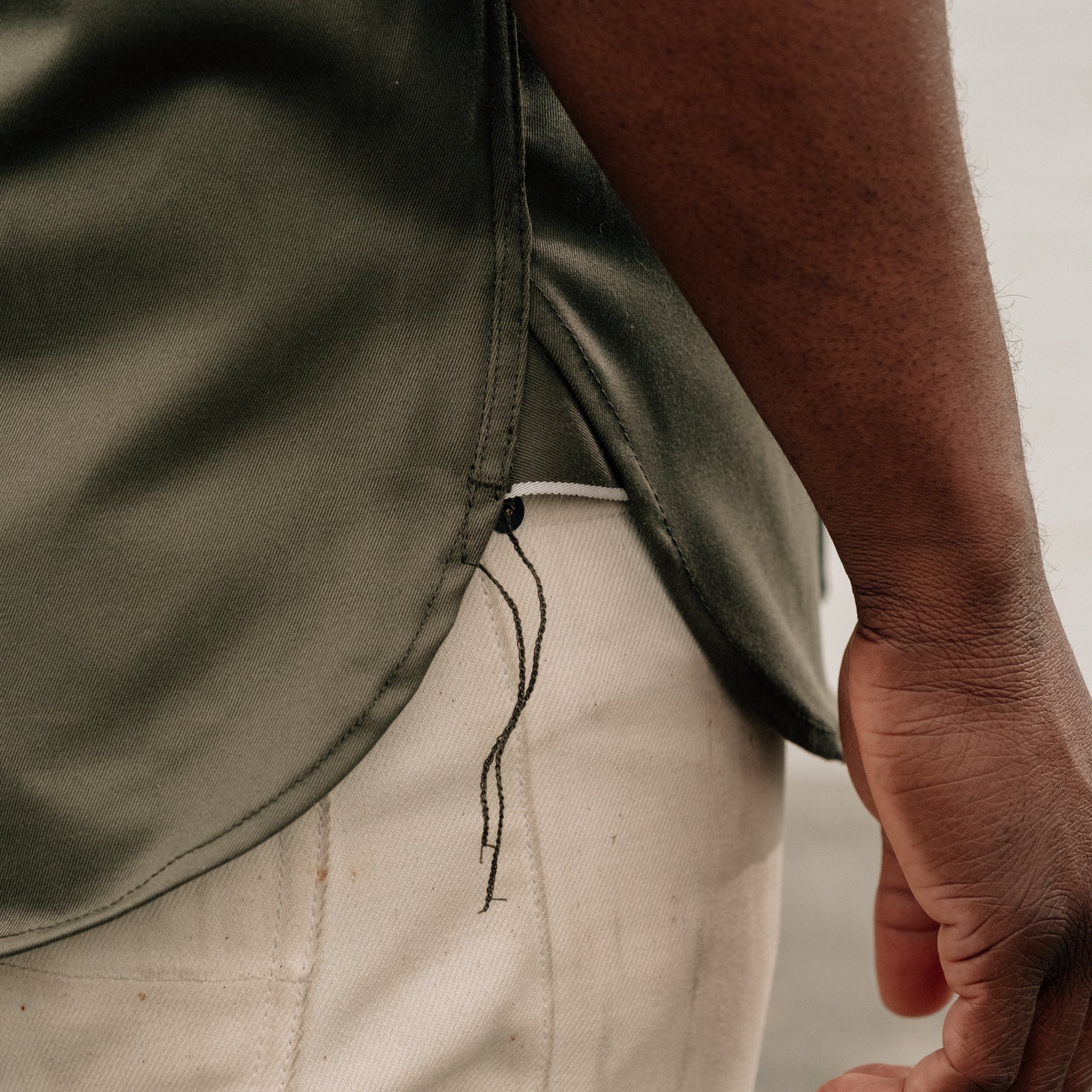 Rogue Territory Field Shirt 9oz Olive Selvedge Twill