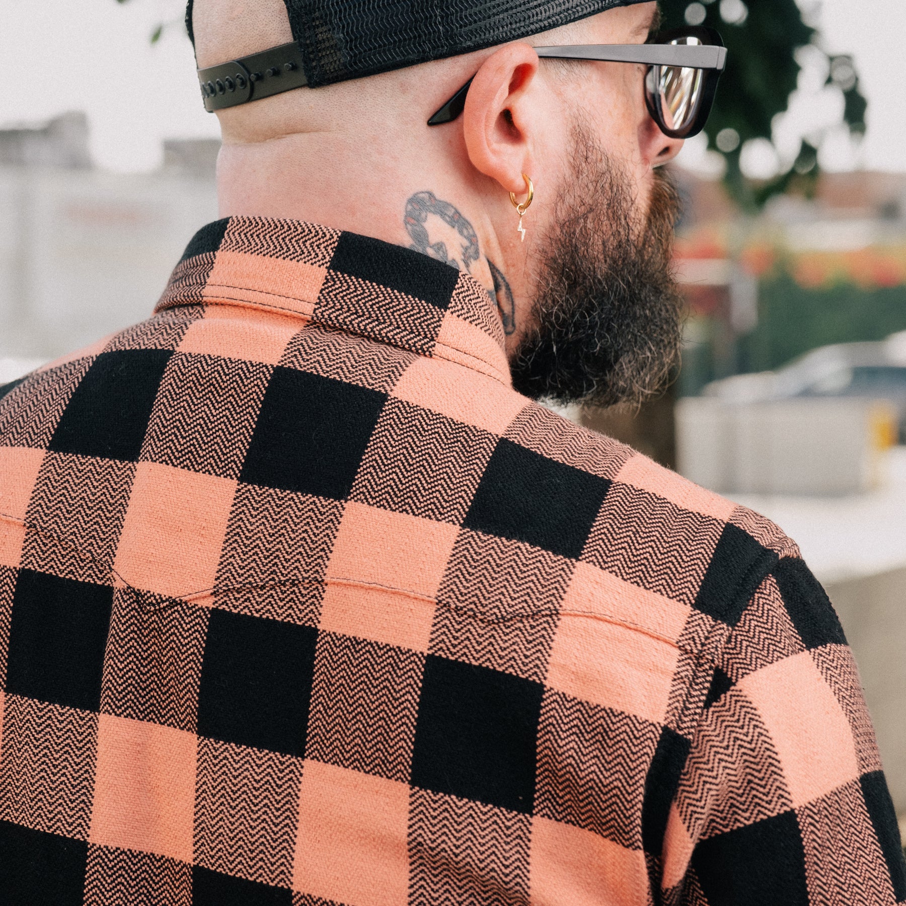 The Flat Head Block Check Western Shirt Pink/ Black (SOP Exclusive)