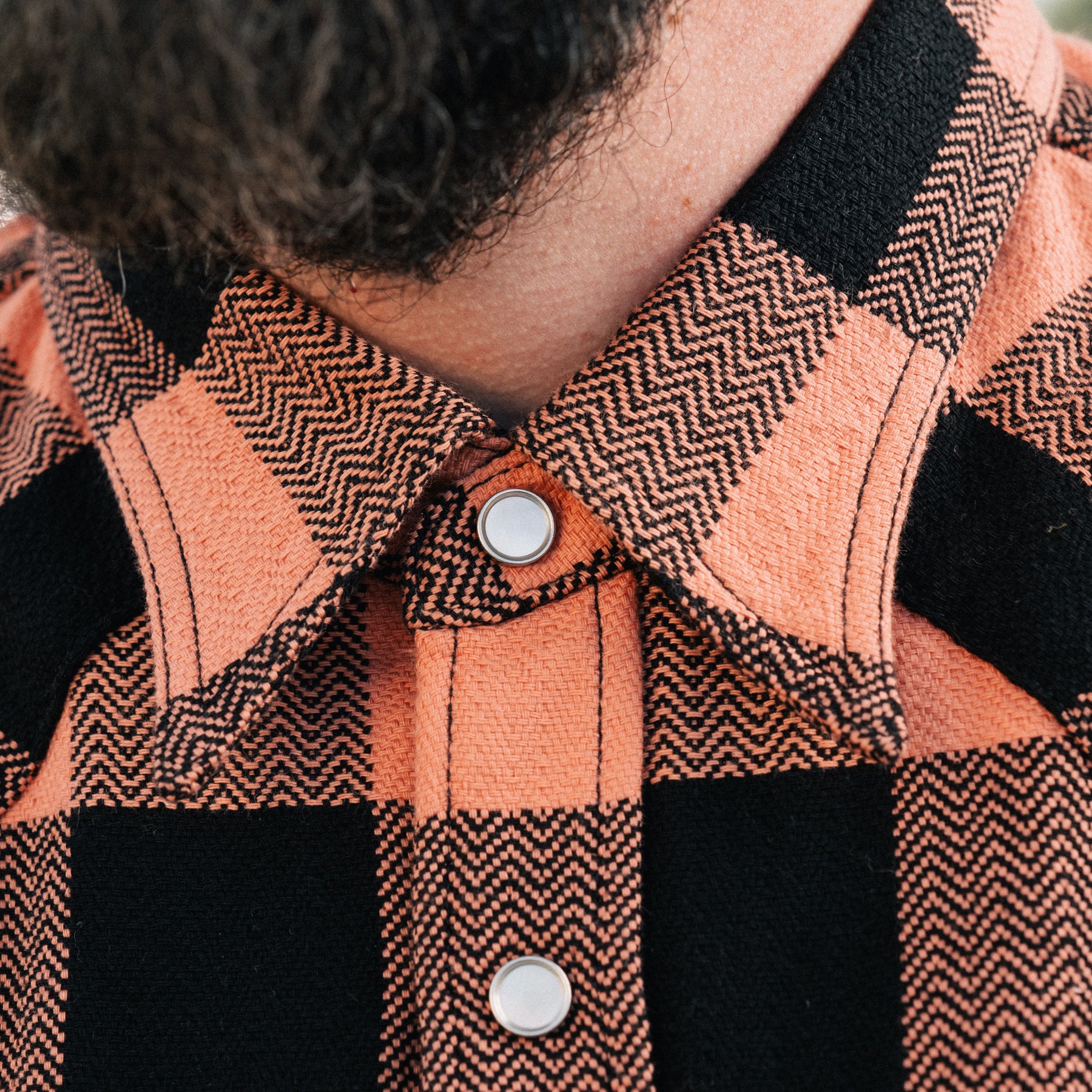 The Flat Head Block Check Western Shirt Pink/ Black (SOP Exclusive)
