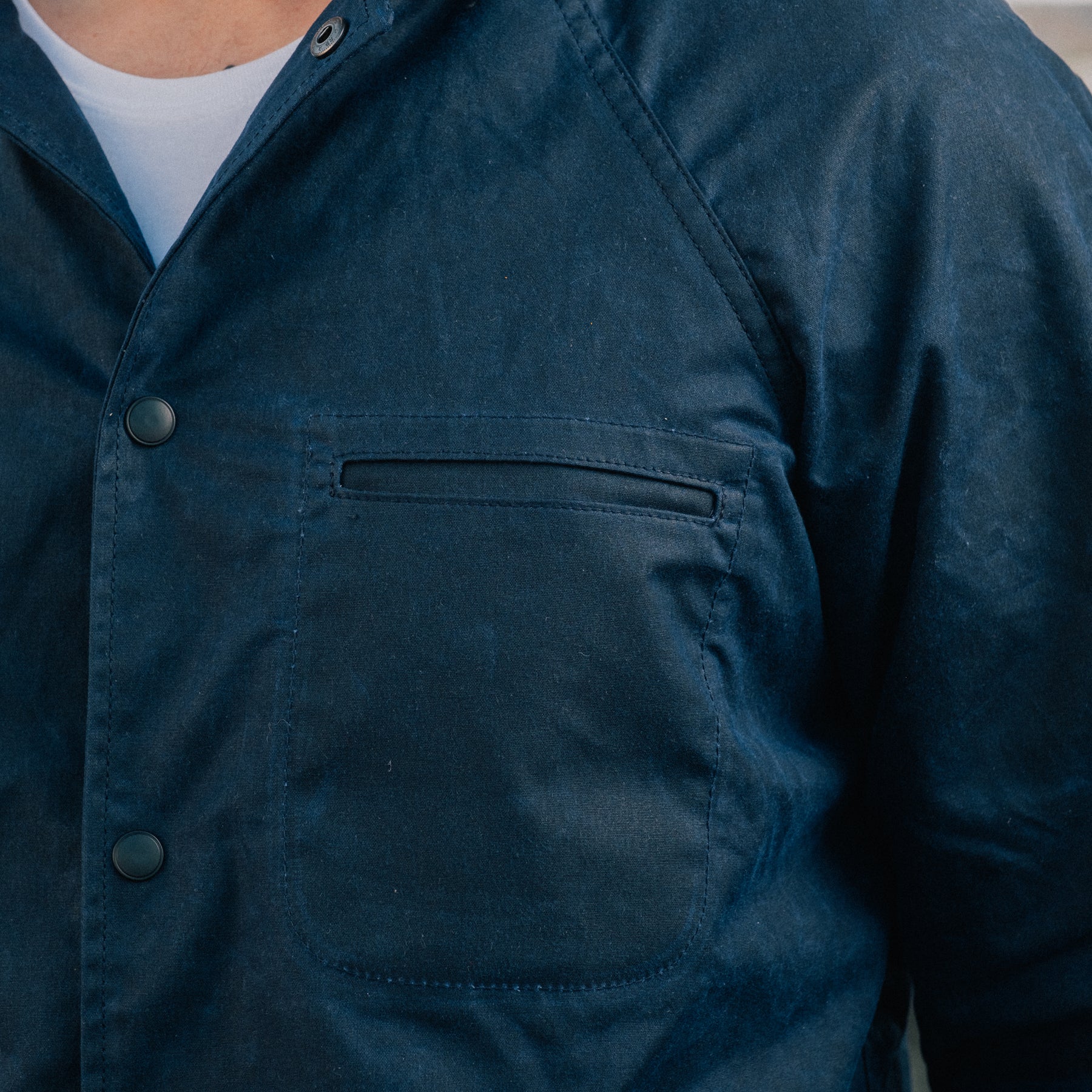 Rogue Territory Hooded Ridgeline Jacket Waxed Navy