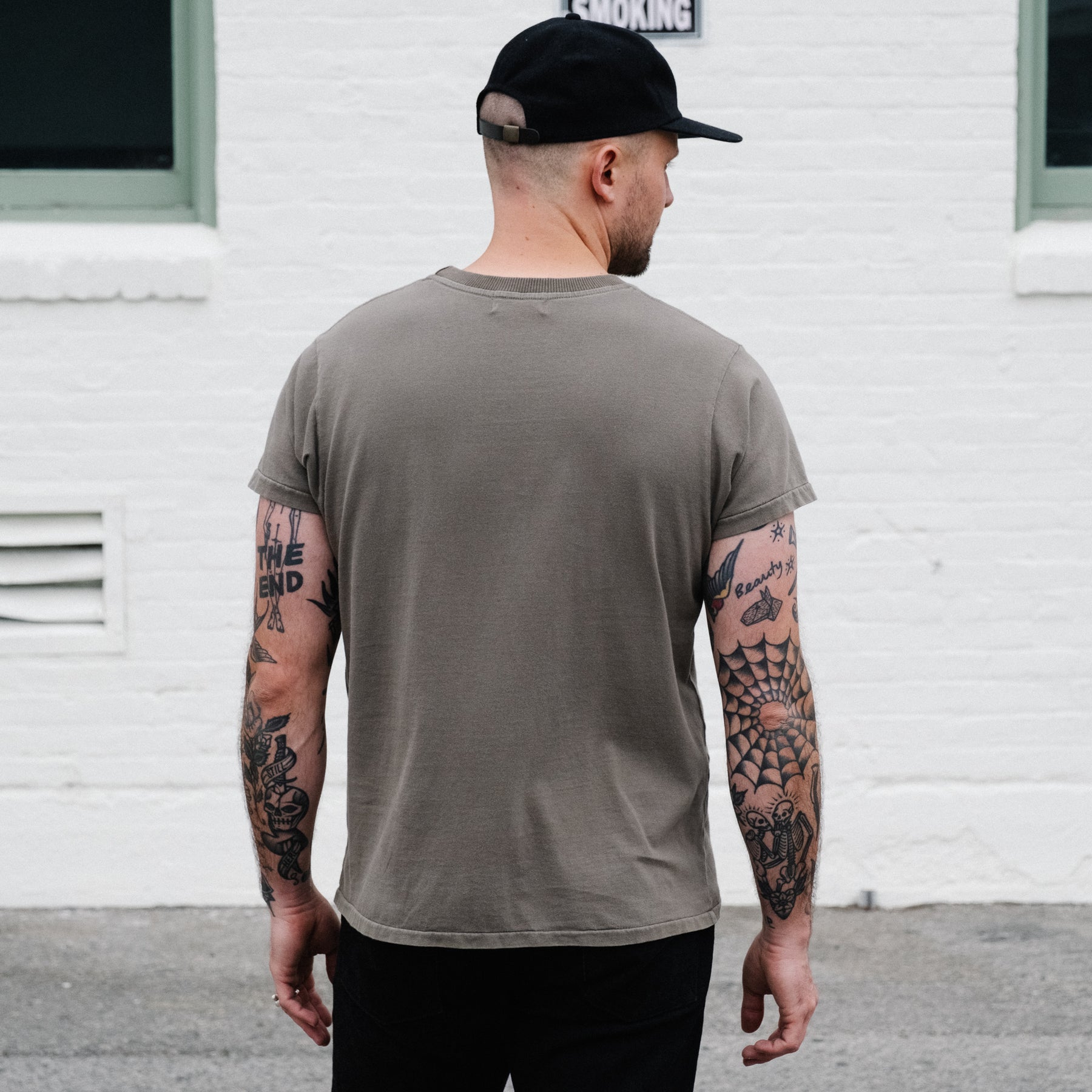 Schaeffer's Garment Hotel Ringspun Pocket Tee Olive