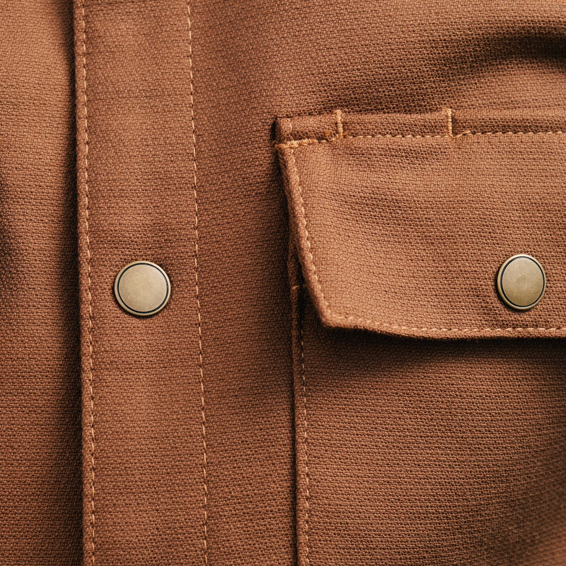 Rogue Territory Oxford Overshirt Brushed Brown FINAL SALE