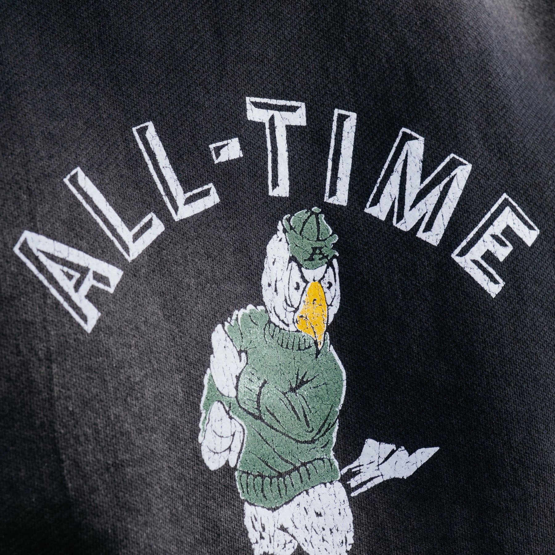 All-Time High Flocked Eagle Crewneck Ash