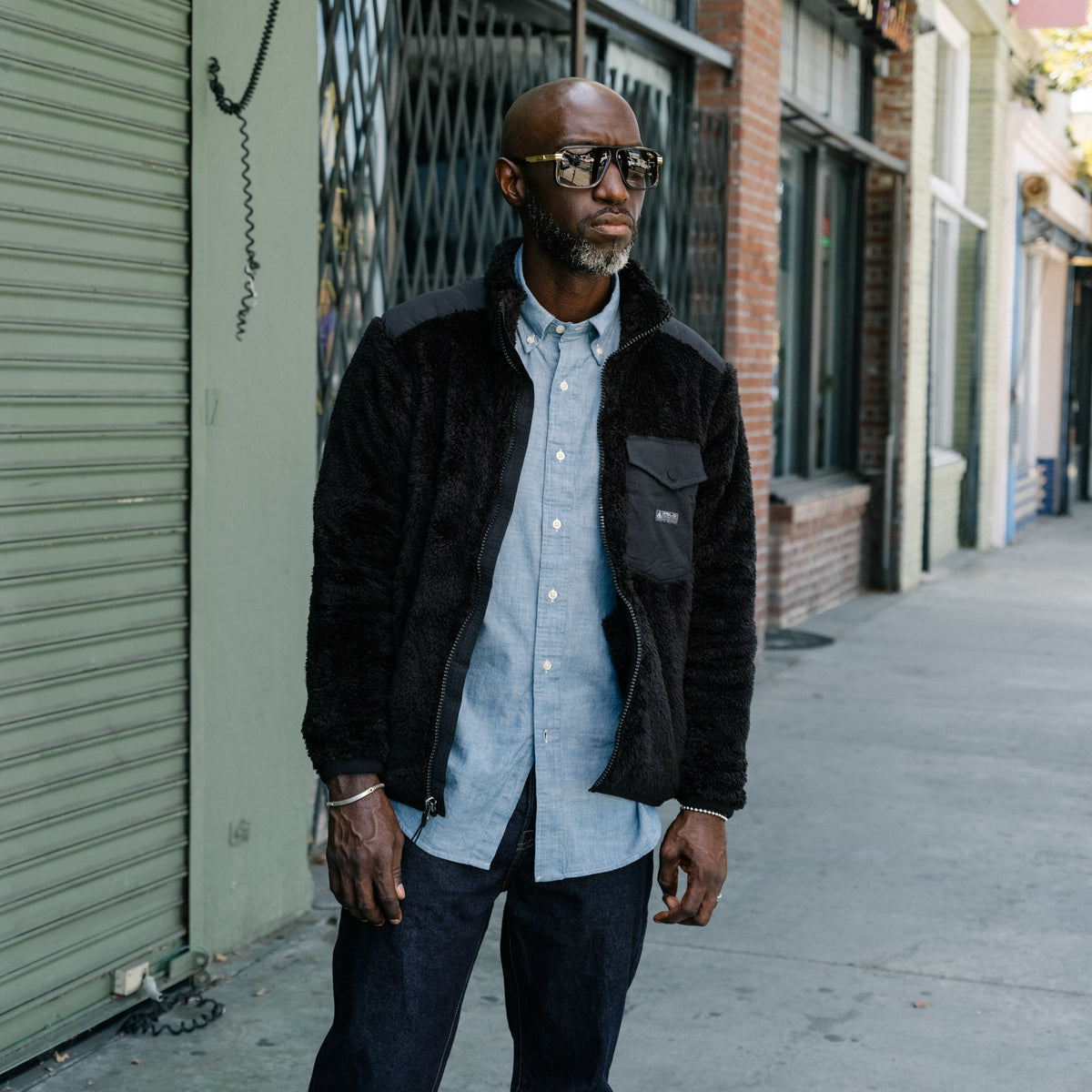 Polo Ralph Lauren Curly Pile Fleece Jacket Polo Black