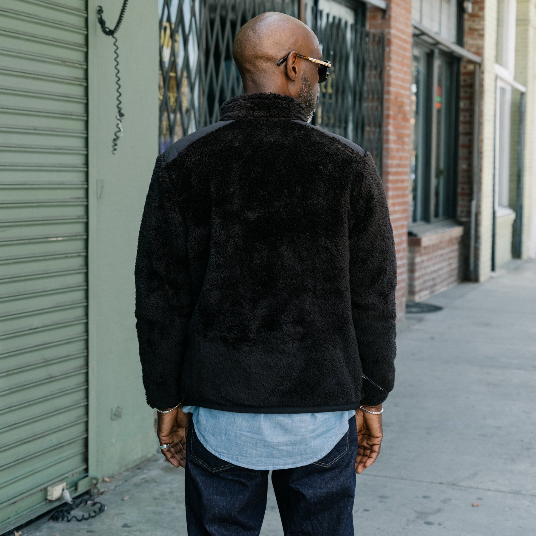 Polo Ralph Lauren Curly Pile Fleece Jacket Polo Black