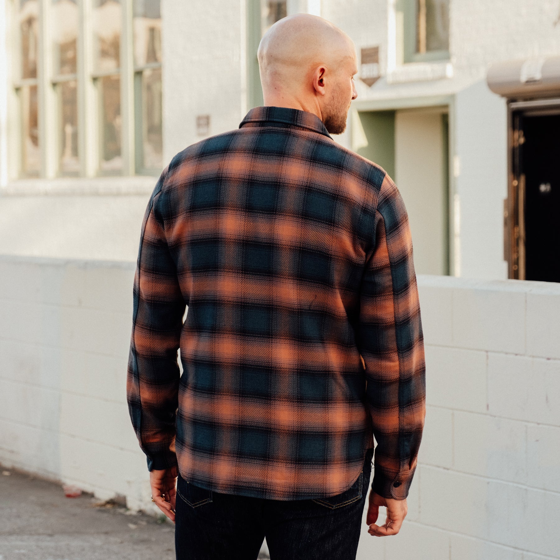 Rogue Territory Field Shirt Navy/ Blush Ombré Plaid
