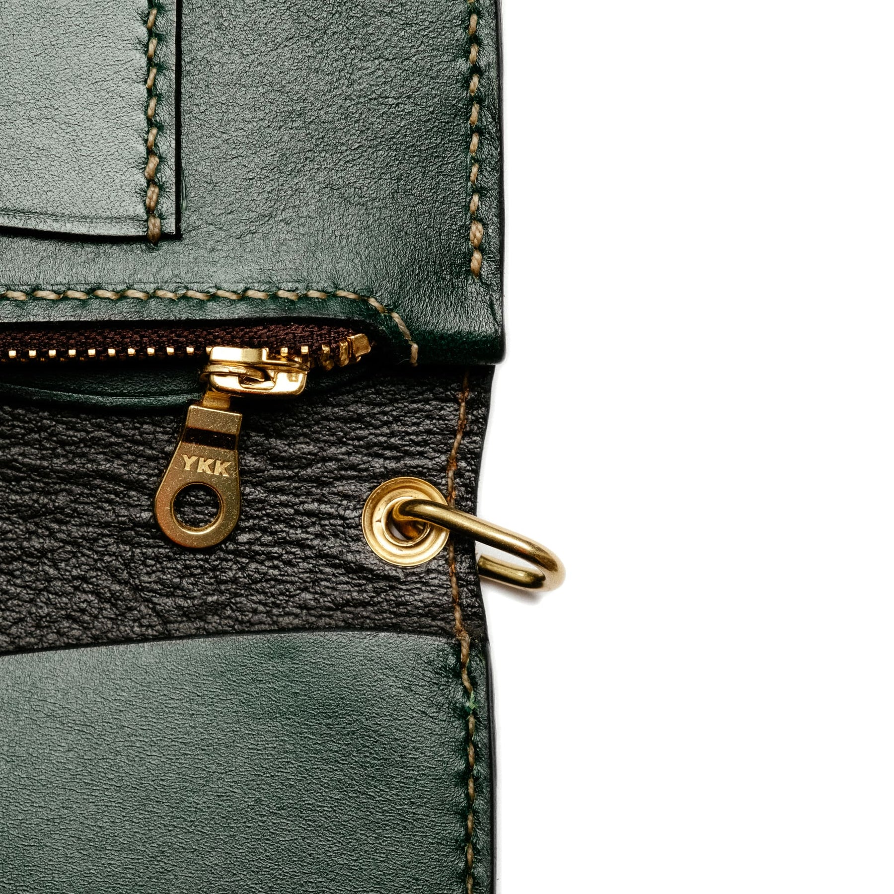 The Black Acre Roper Wallet Brown & Green Bridle Leather