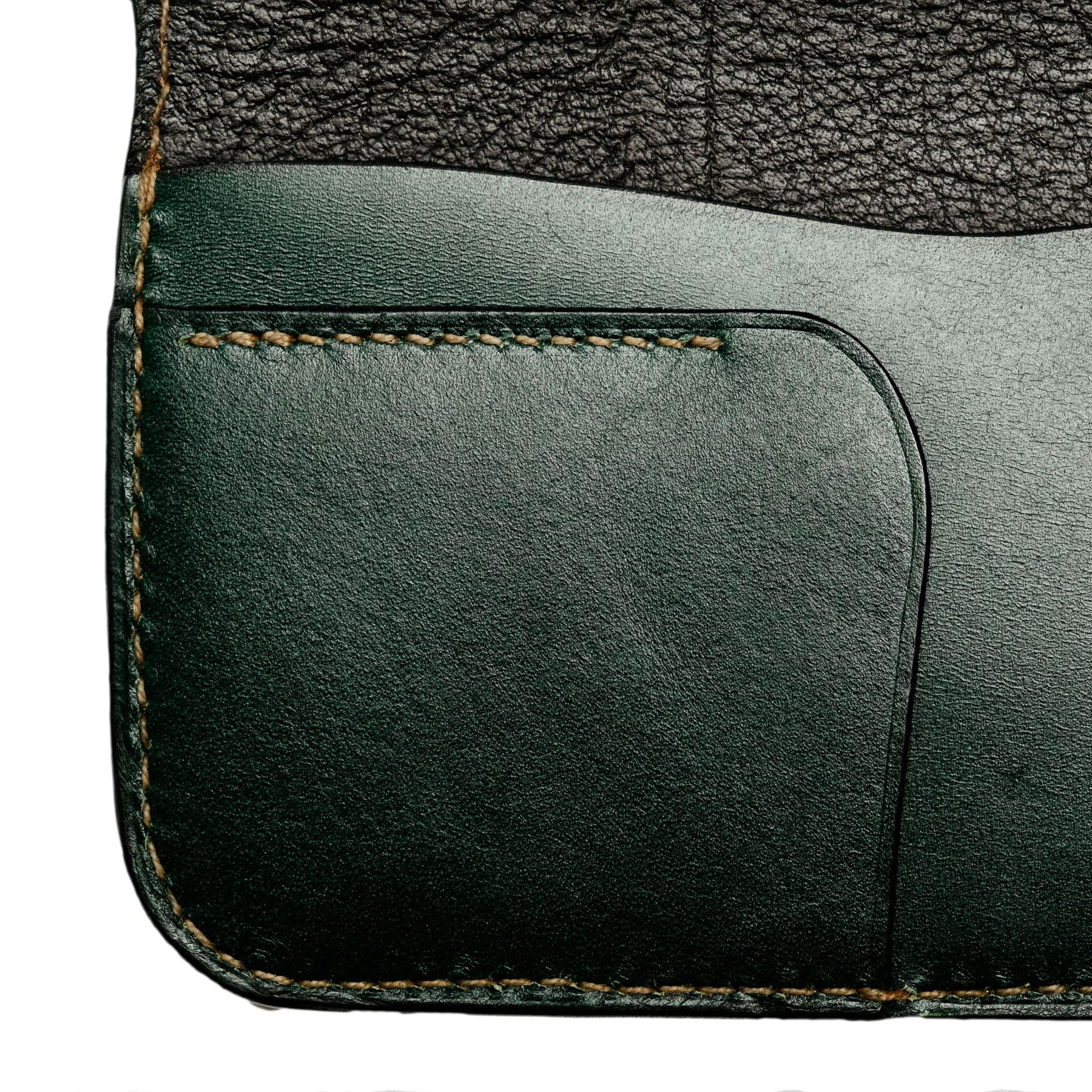 The Black Acre Roper Wallet Brown & Green Bridle Leather