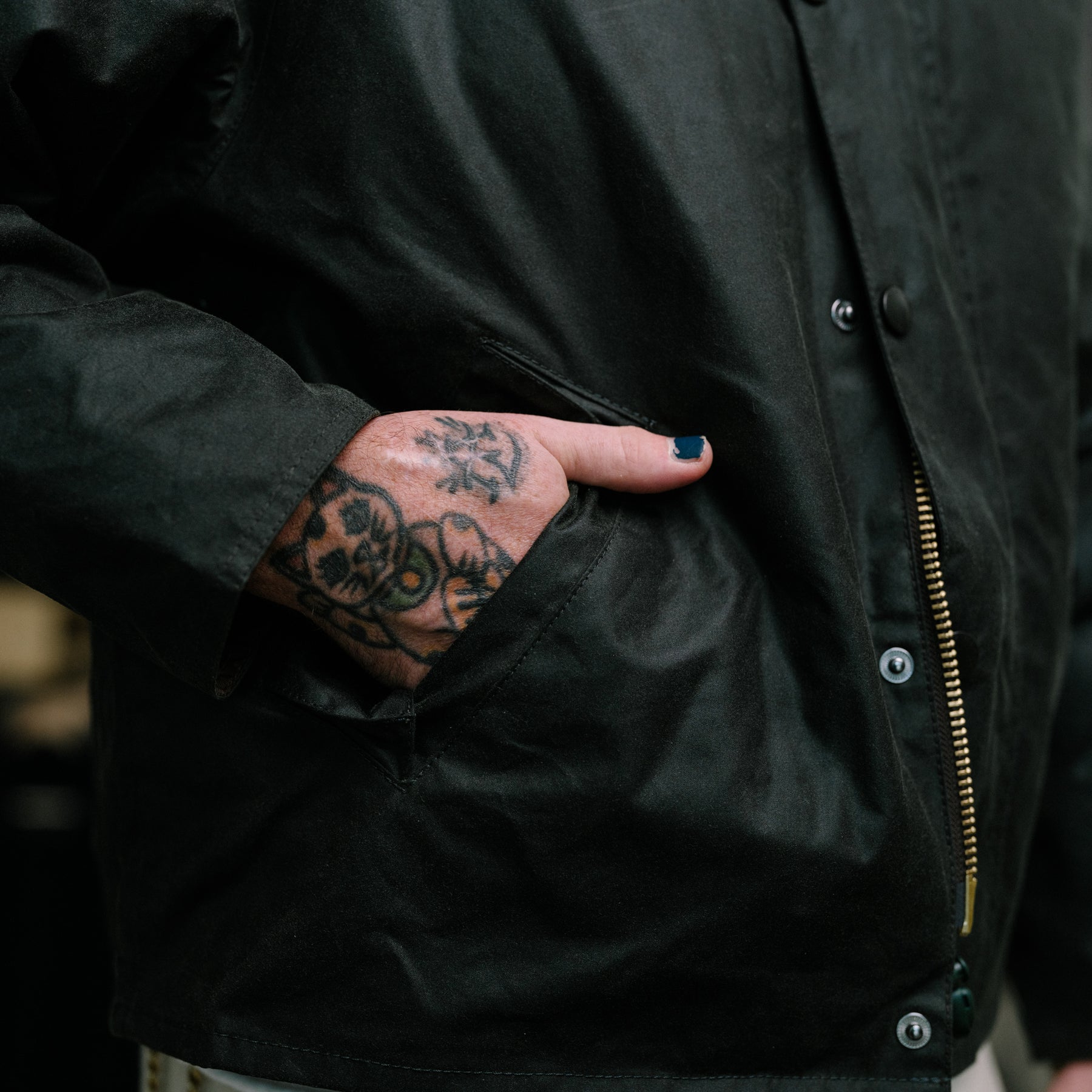 Barbour OS Transport Wax Jacket Sage
