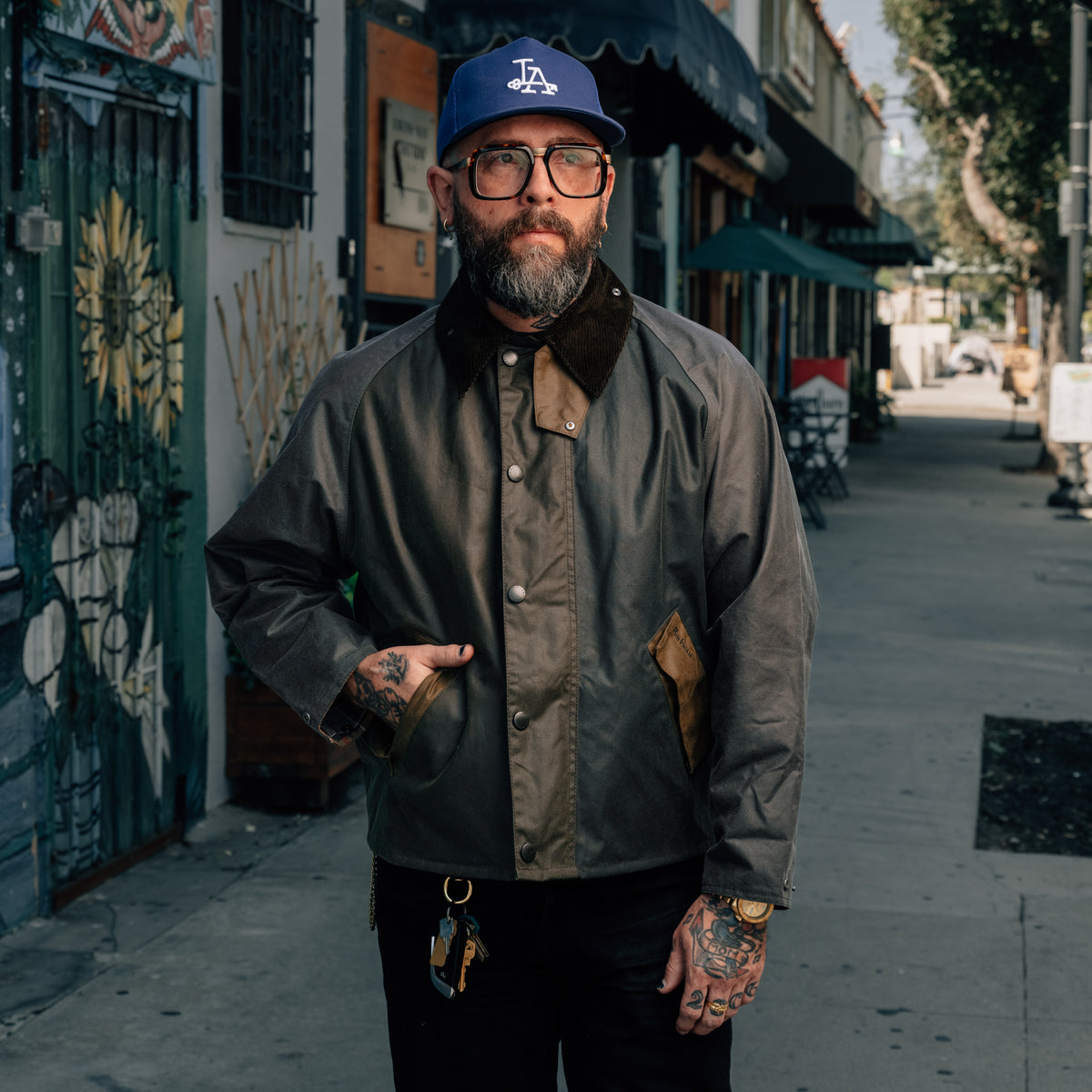 Barbour Patchwork Transport Wax Jacket Sage