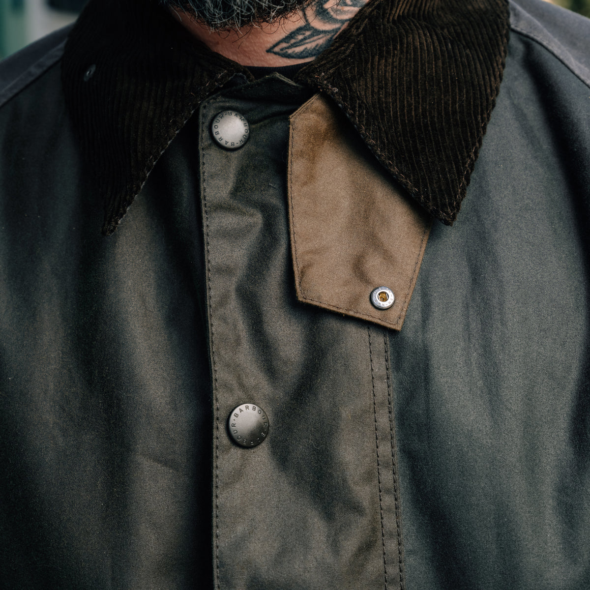 Barbour Patchwork Transport Wax Jacket Sage