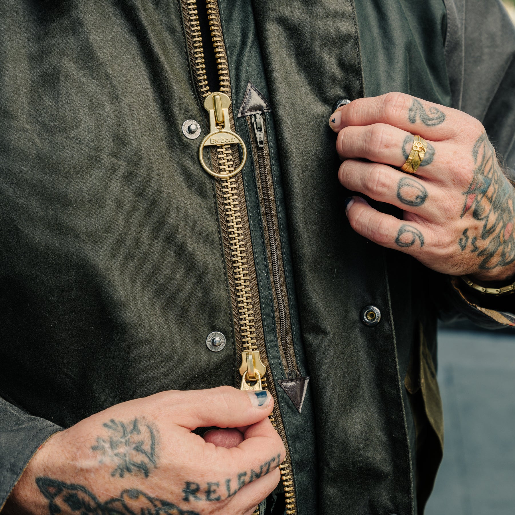 Barbour Patchwork Transport Wax Jacket Sage