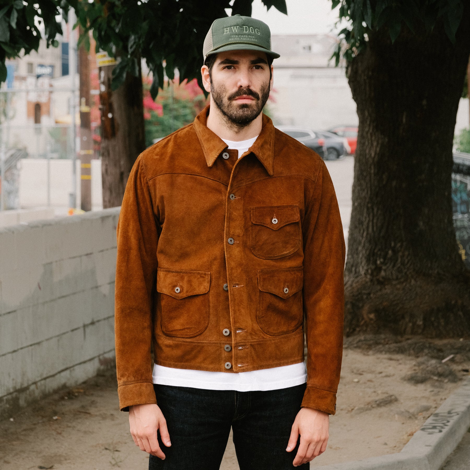 Roughout Suede Alston Jacket Brown