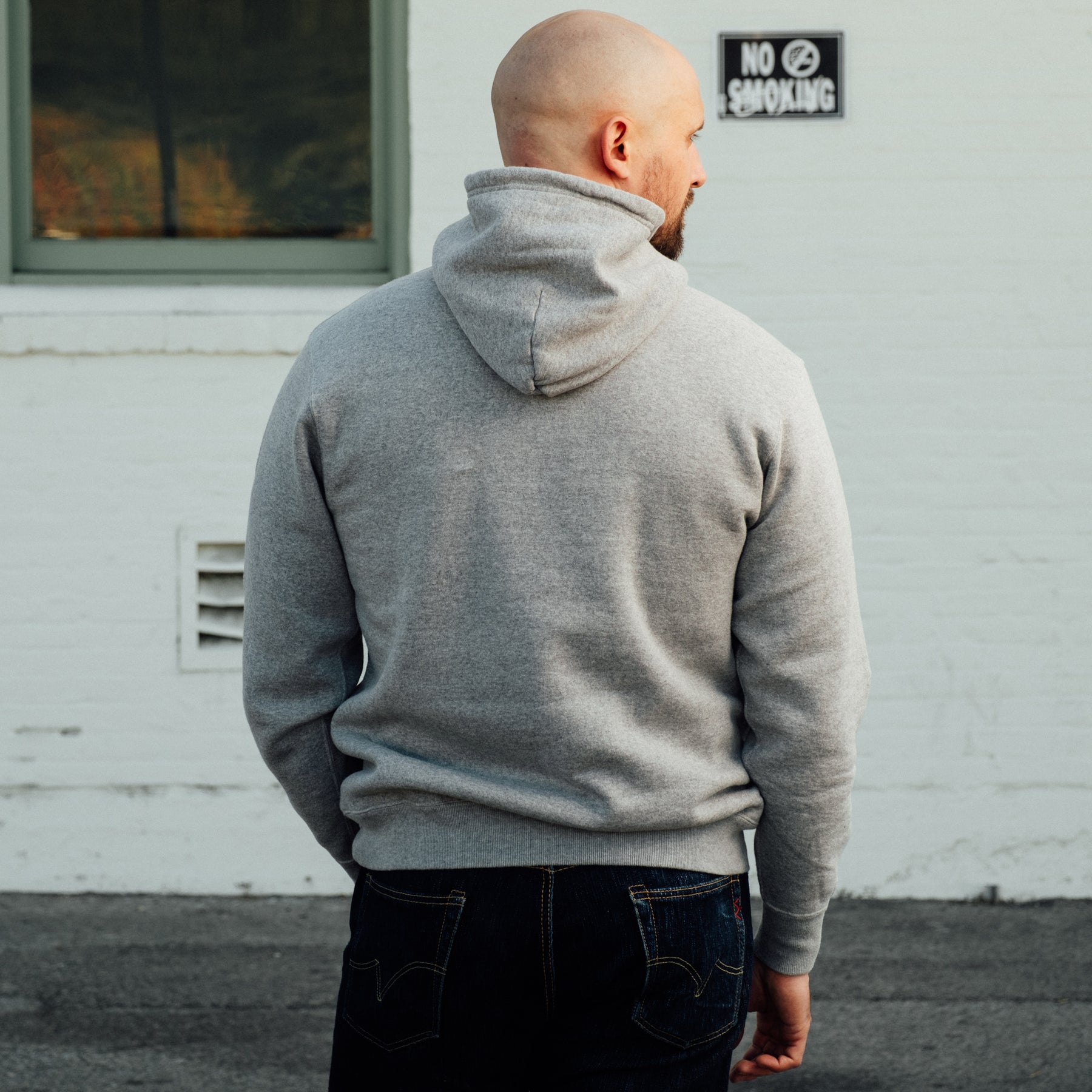 The Flat Head Sweatshirt Hoodie Brushed Lining Gray FINAL SALE
