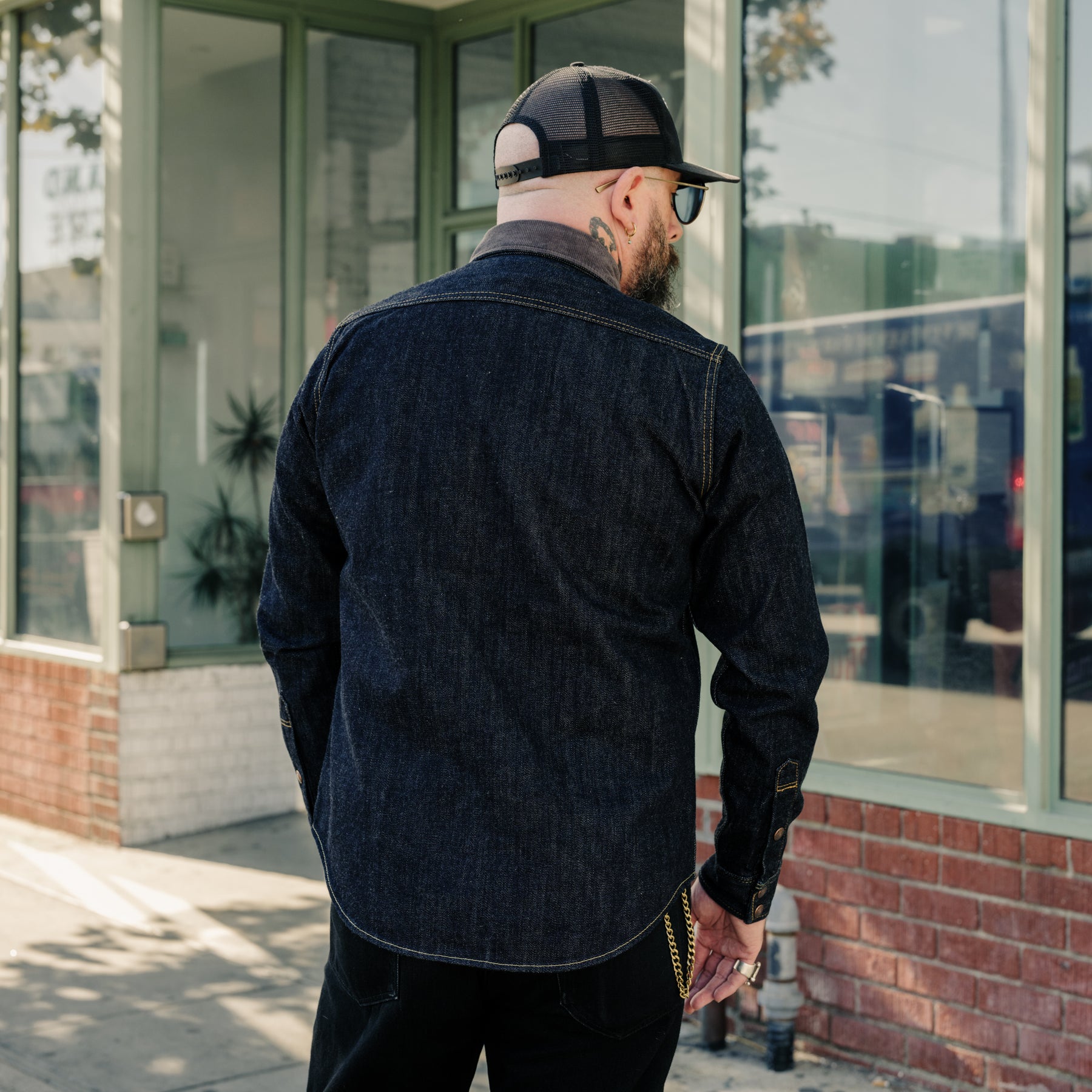 Iron Heart IHSH-427-IND 16oz Vintage Selvedge Denim CPO Shirt Indigo