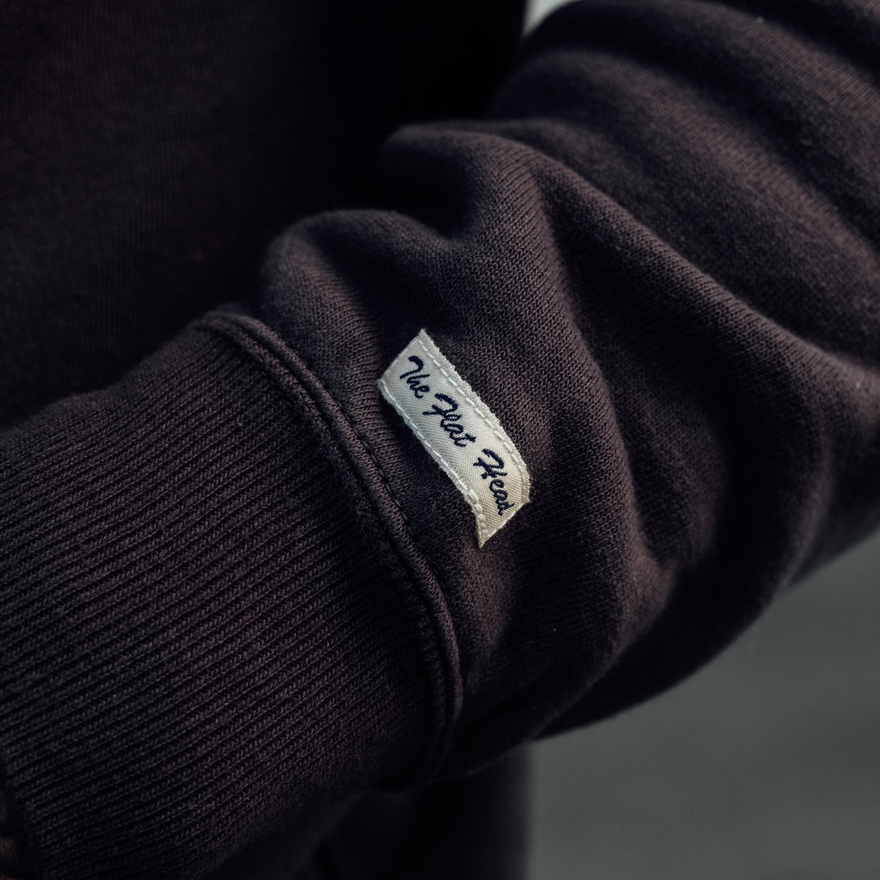 The Flat Head Sweatshirt Hoodie Brushed Lining Light Black FINAL SALE