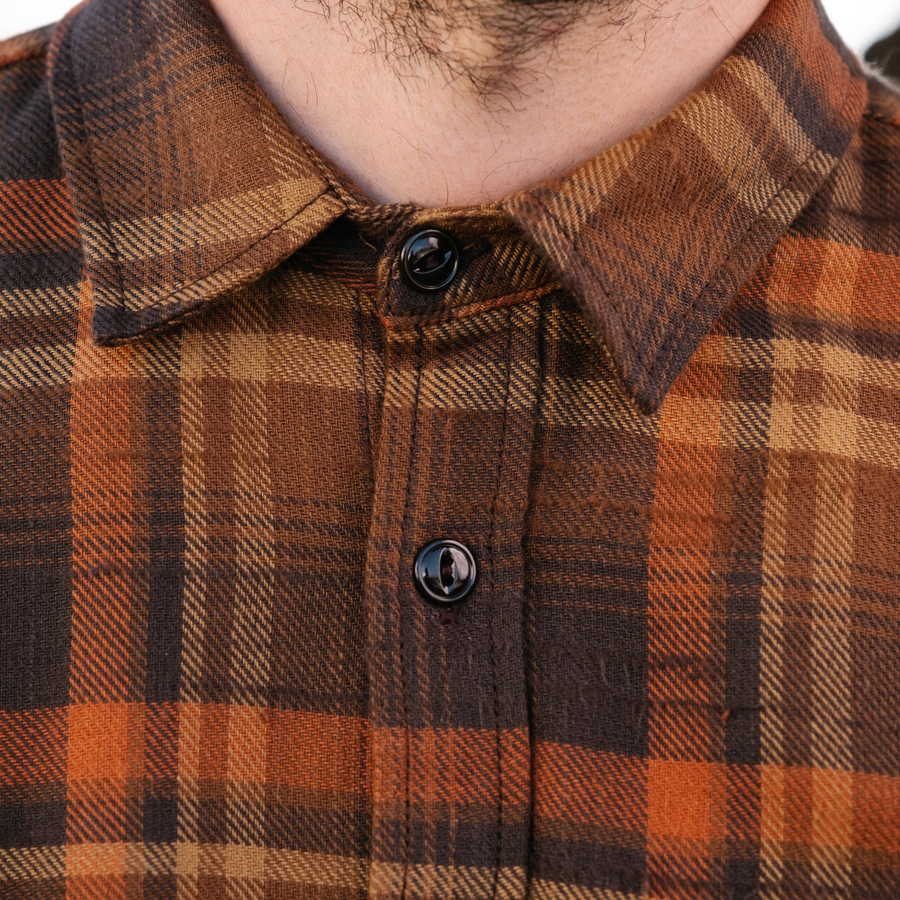 Rogue Territory Oxford Shirt Copper Plaid