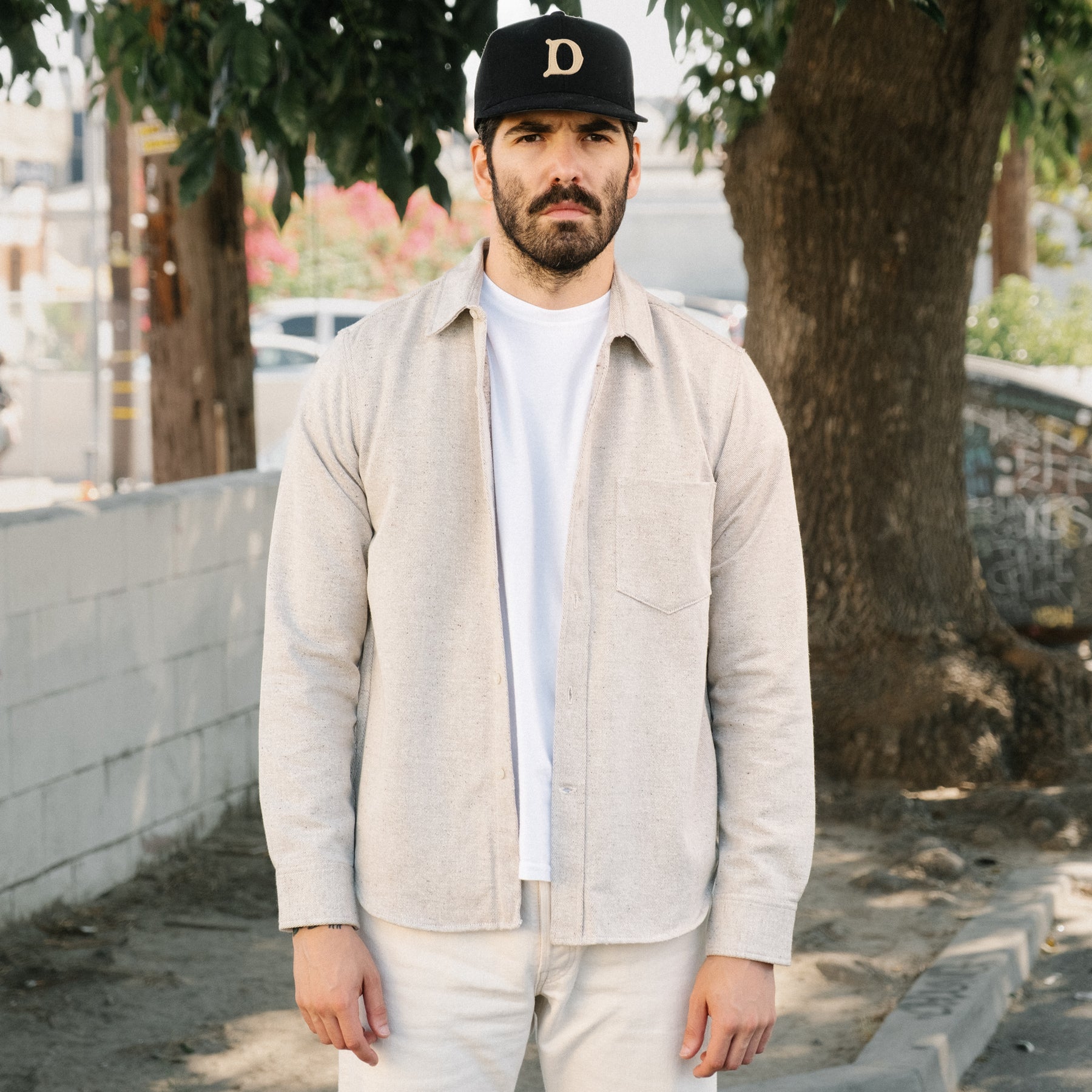 Rogue Territory Oxford Shirt Reverse Brushed Flannel Natural