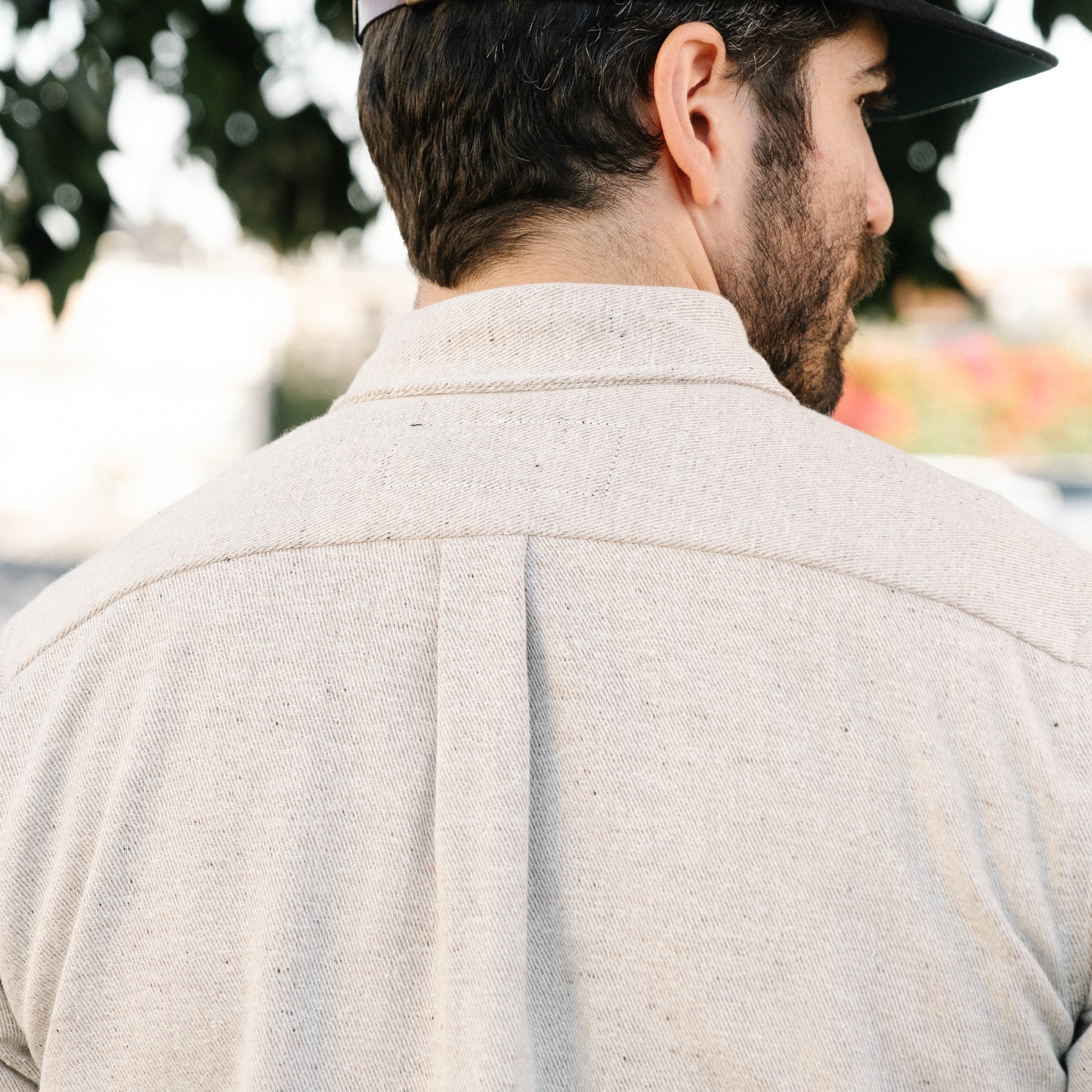Rogue Territory Oxford Shirt Reverse Brushed Flannel Natural