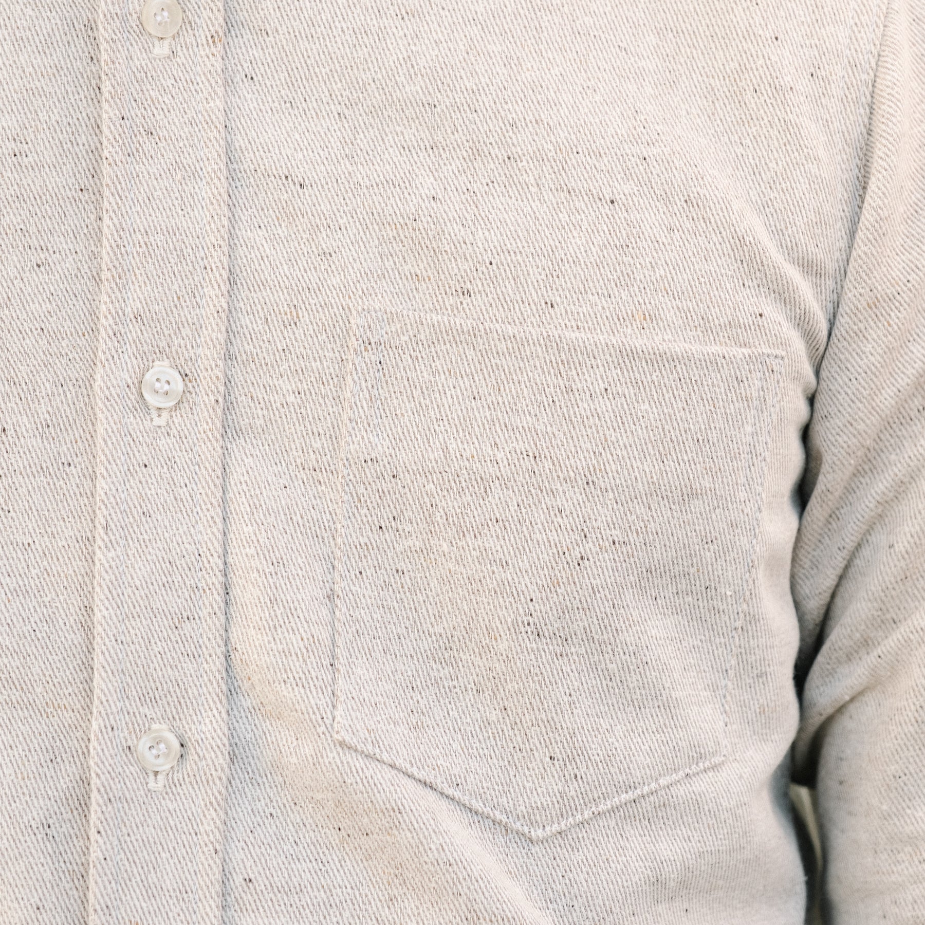 Rogue Territory Oxford Shirt Reverse Brushed Flannel Natural