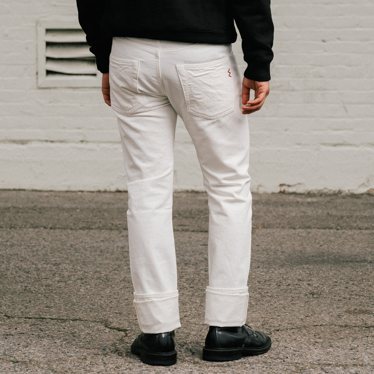 Iron Heart IH-555-WT 13.5oz Denim Super Slim Cut Jeans White FINAL SALE