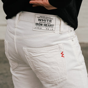 Iron Heart IH-555-WT 13.5oz Cotton Twill Super Slim Cut Trousers White