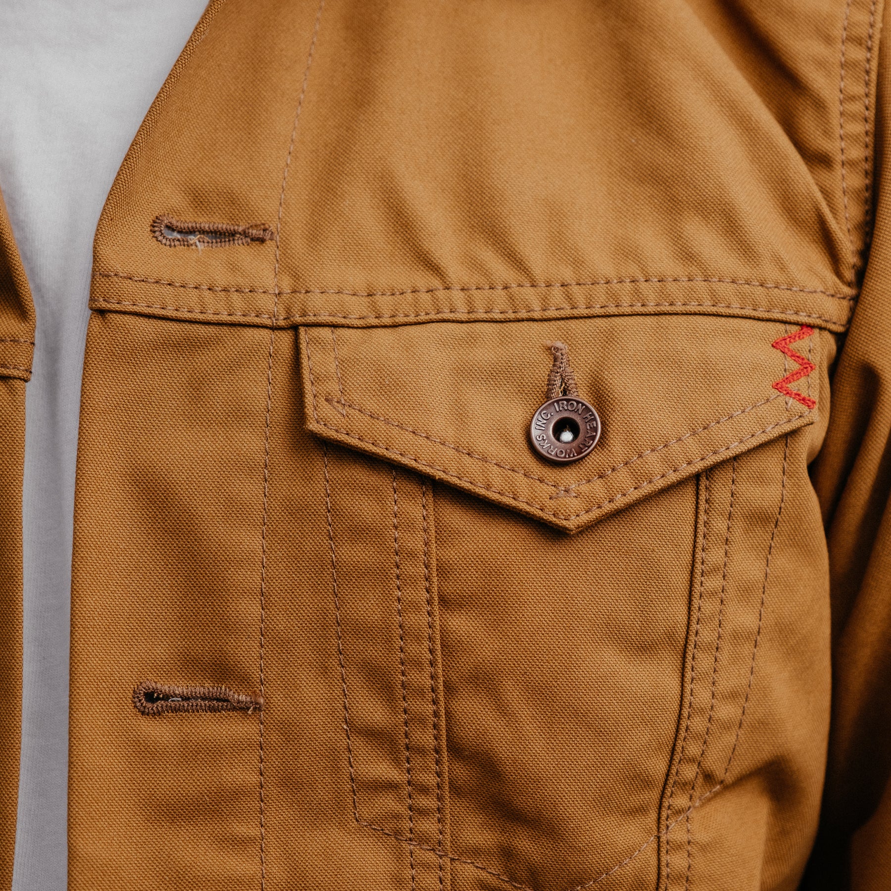 Iron Heart IHJ-133-BRN 10oz TC Duck Modified Type III Jacket Brown FINAL SALE