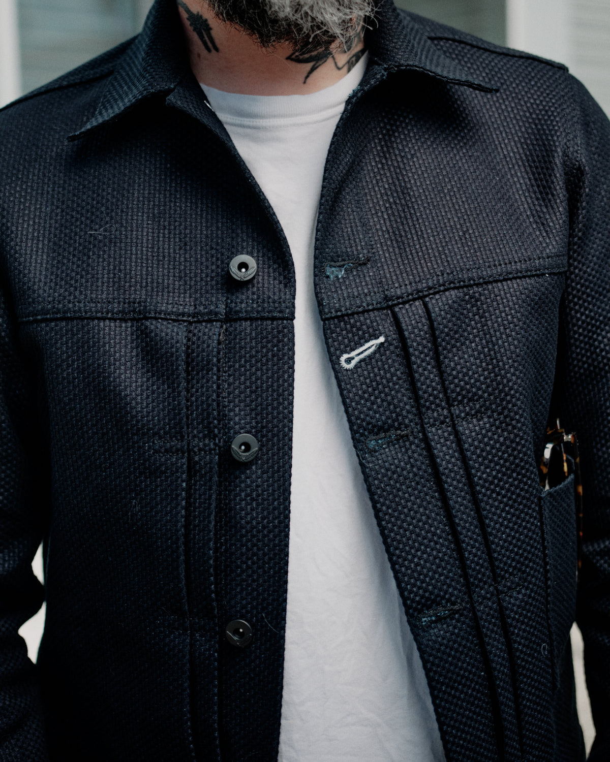 Rogue Territory x Snake Oil Provisions Sashiko Type I Jacket Indigo