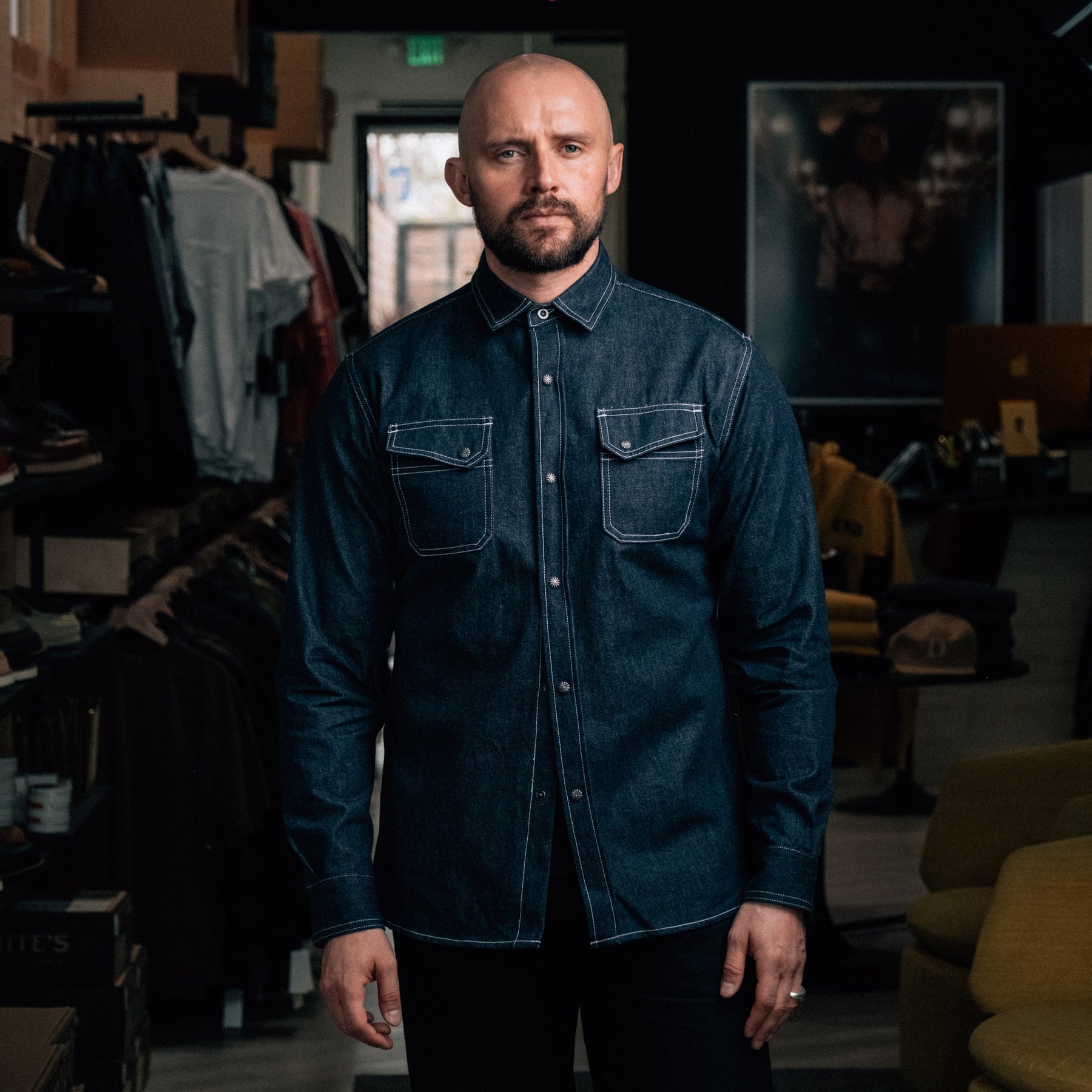 3sixteen Crosscut Western Indigo Denim
