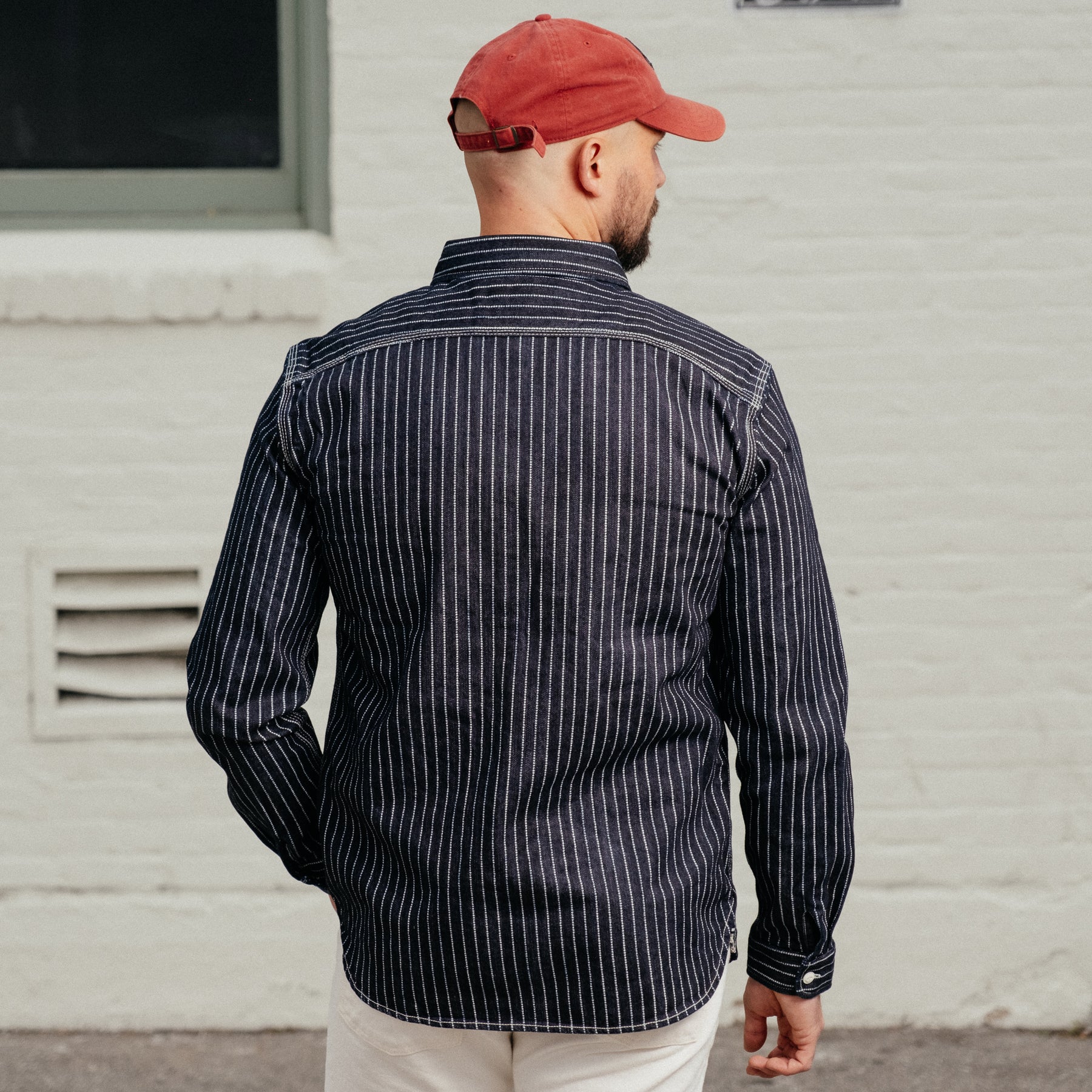 The Flat Head 10oz Wabash Work Shirt Blue