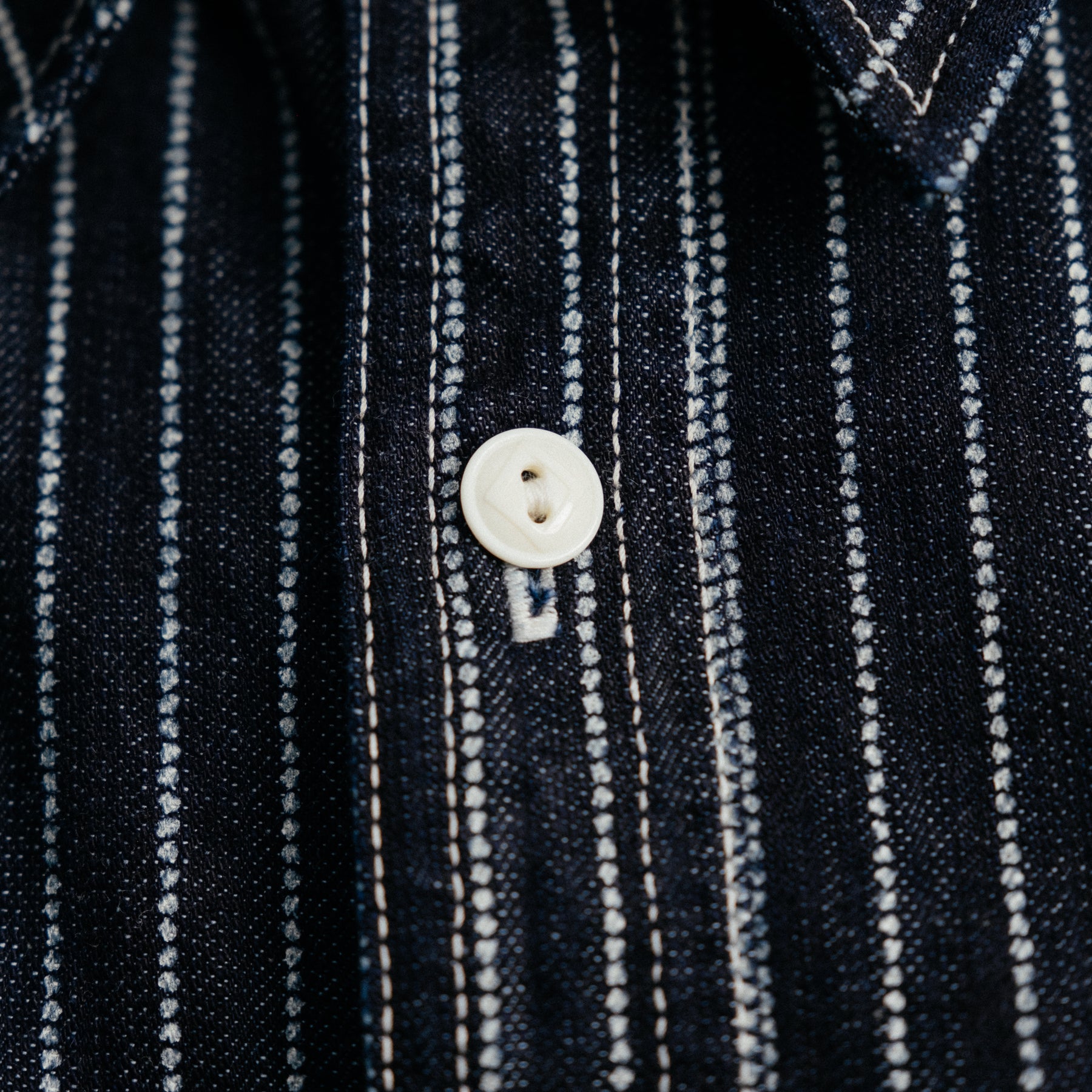 The Flat Head 10oz Wabash Work Shirt Blue