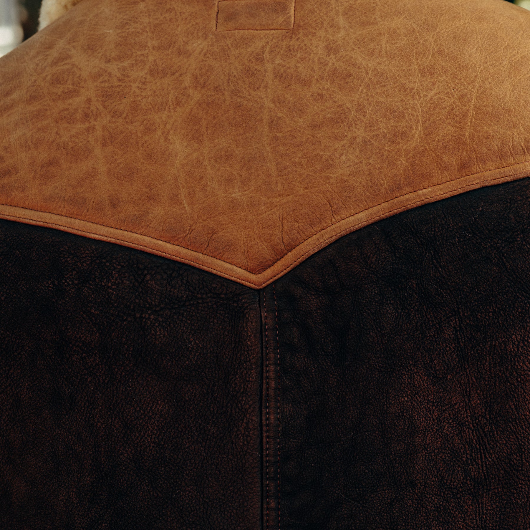 RRL Two Tone Shearling Vest Brown
