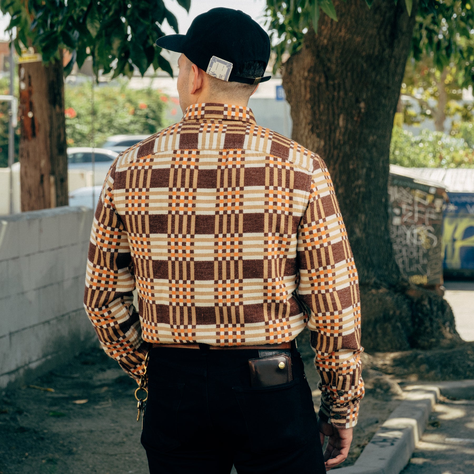 RRL Plaid Jacquard Workshirt Brown Multi
