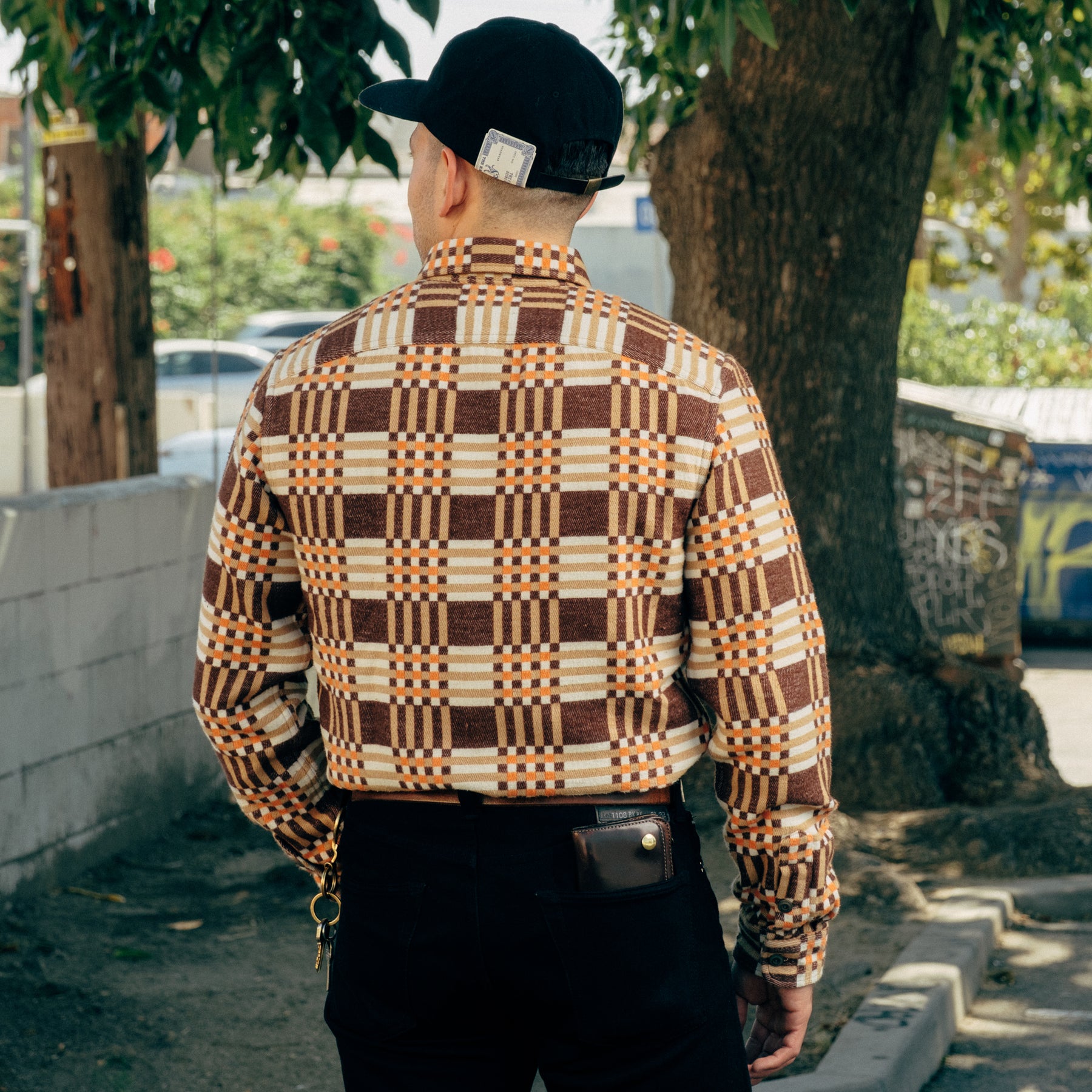 RRL Plaid Jacquard Workshirt Brown Multi FINAL SALE