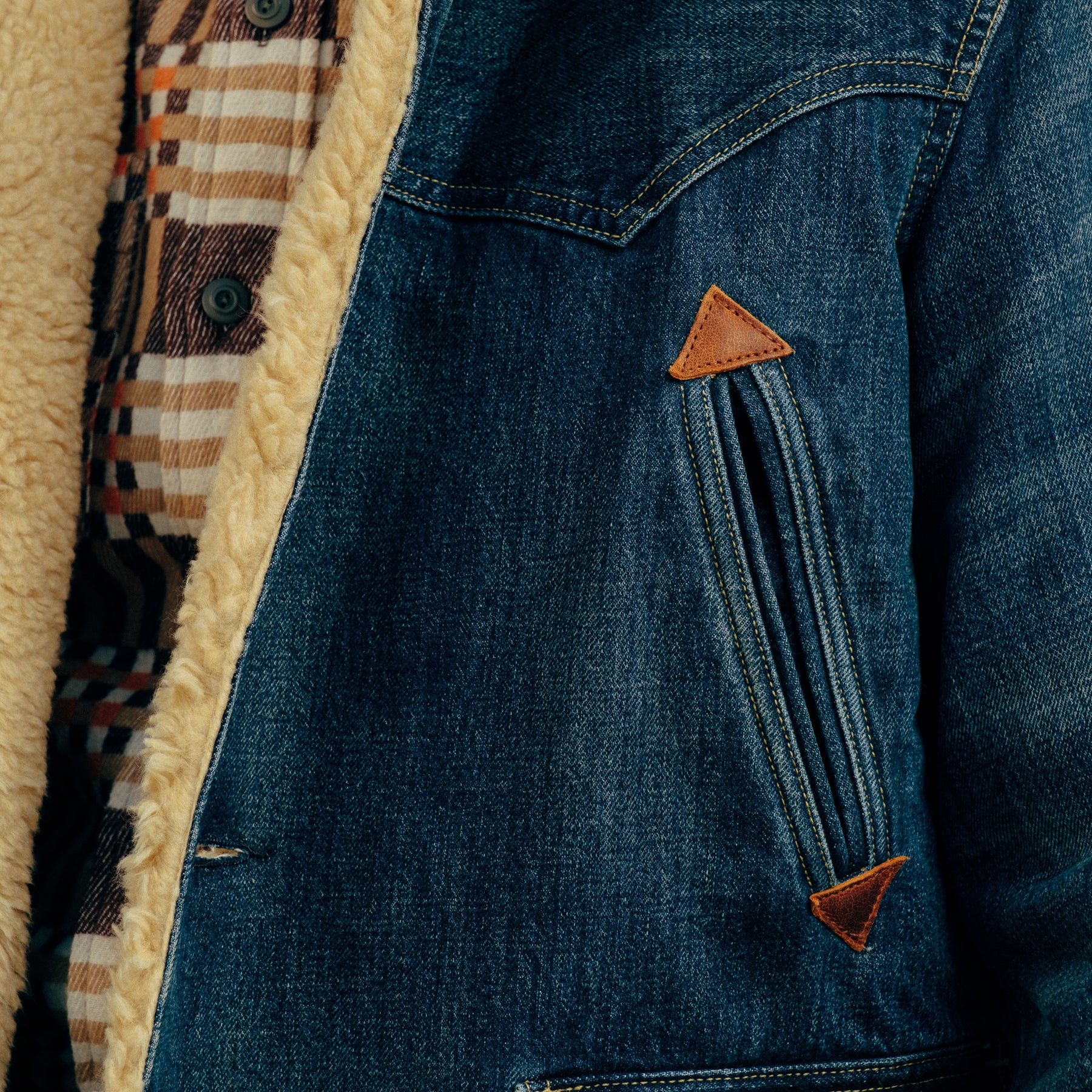 RRL Hitching Fleece Denim Ranch Jacket
