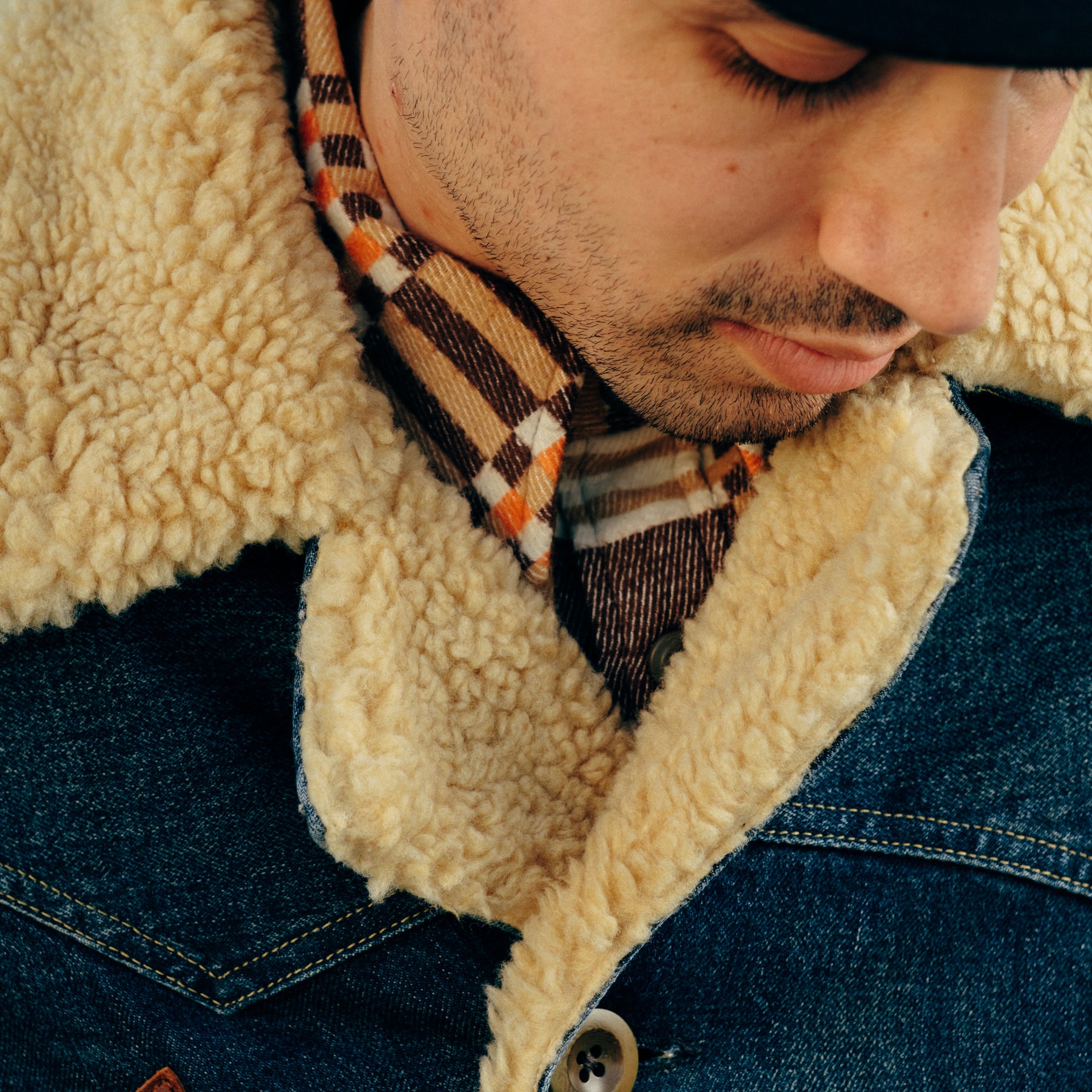 RRL Hitching Fleece Denim Ranch Jacket