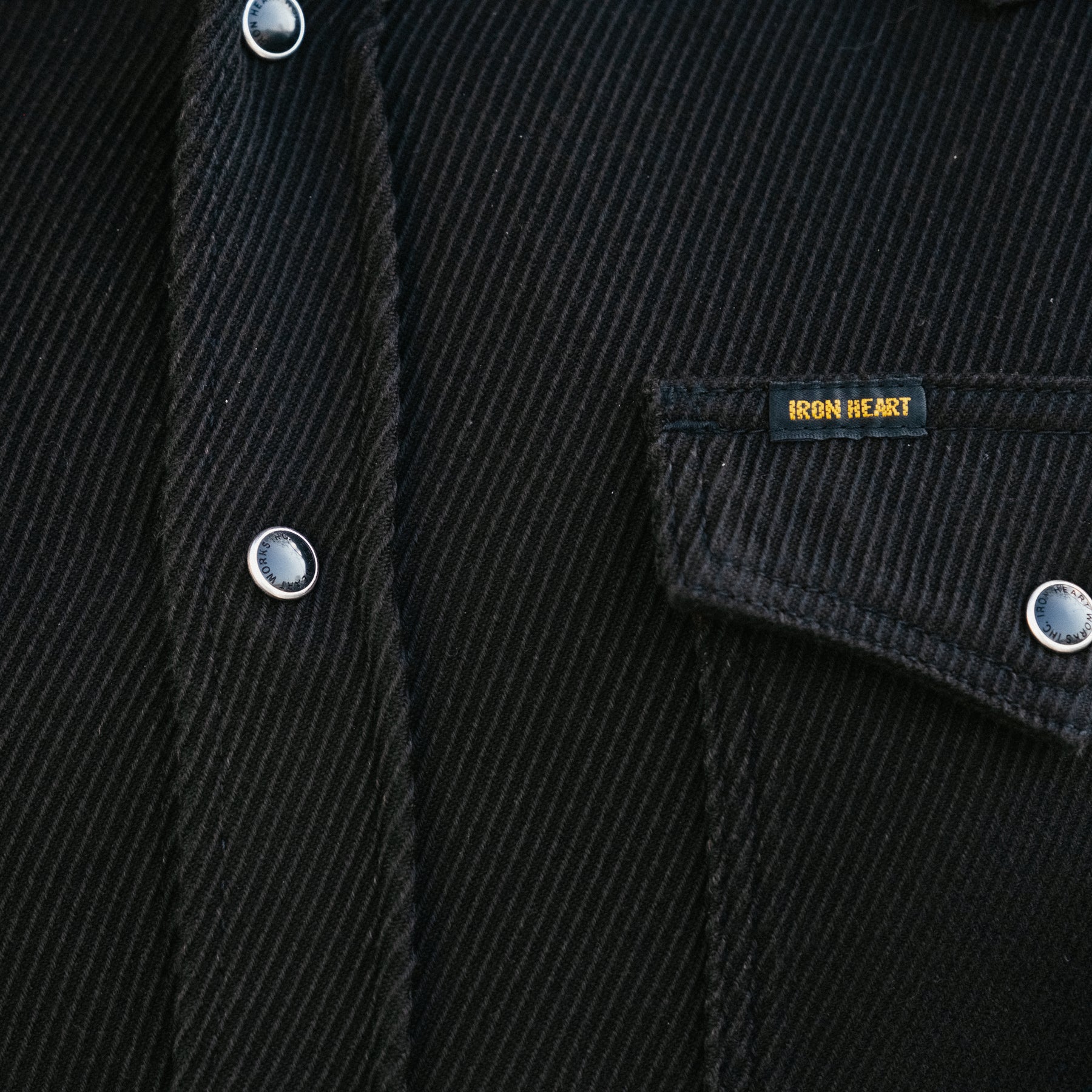 Iron Heart IHSH-234-BLK Kersey Western Shirt Black