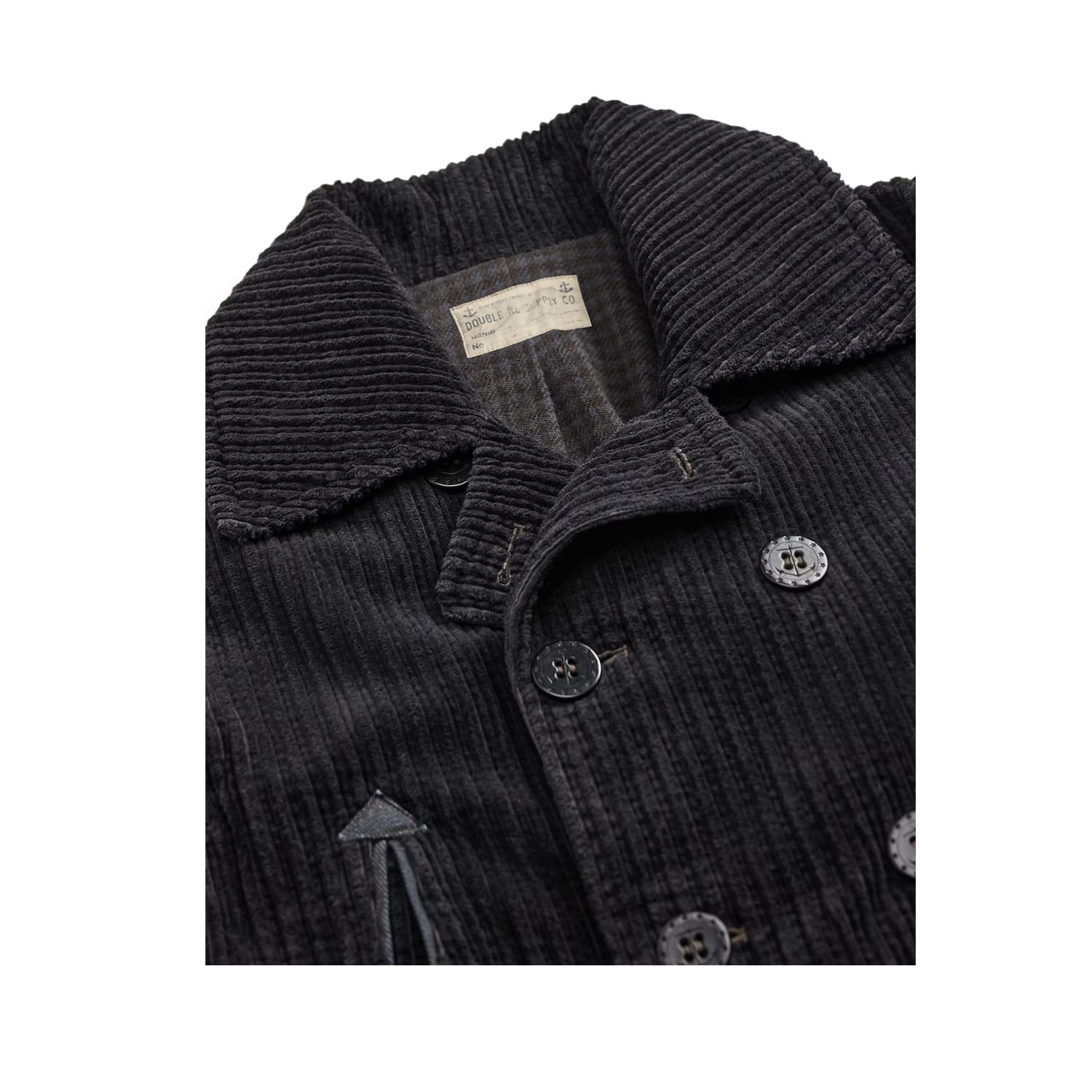 RRL Denim-Trim Corduroy Peacoat Vintage Navy