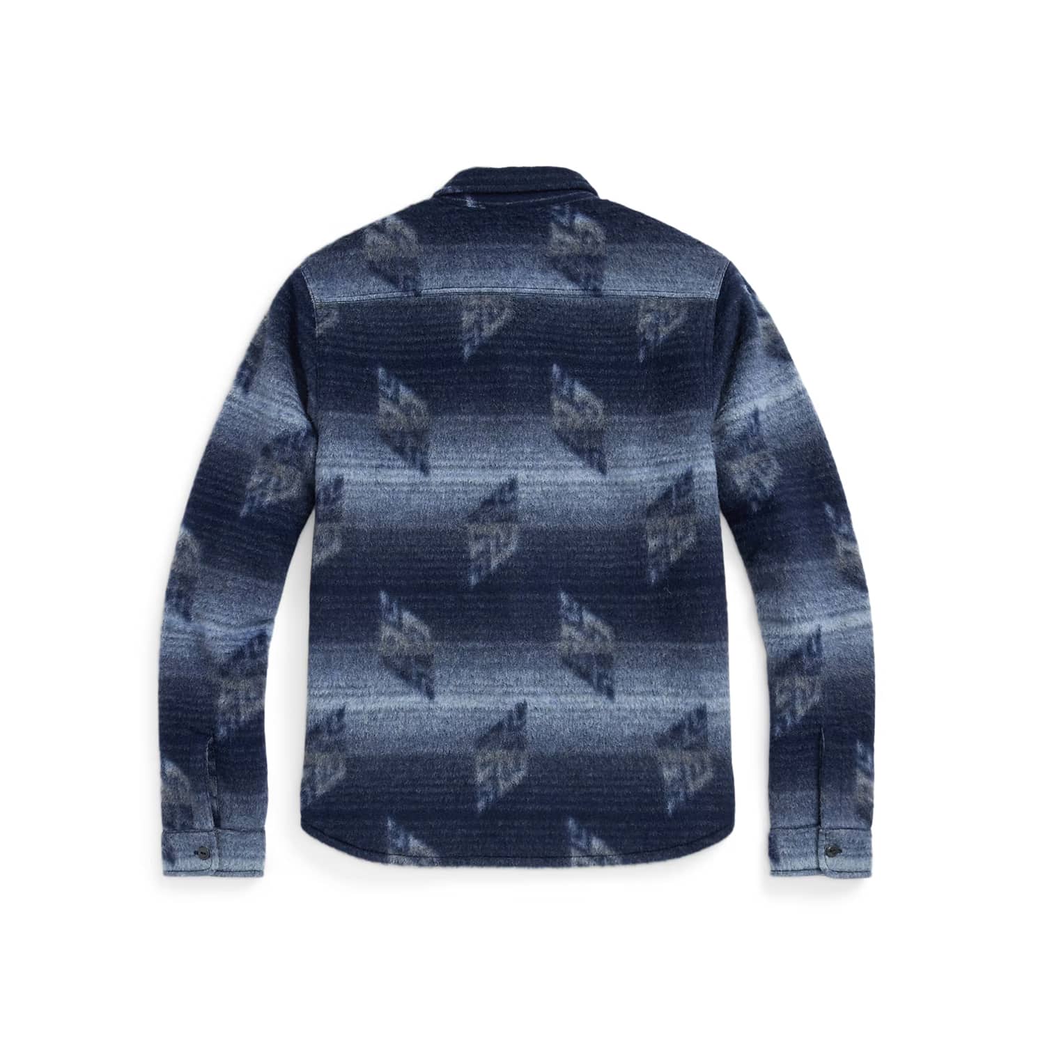 RRL Double-Knit Jacquard Overshirt Navy/ Multi FINAL SALE