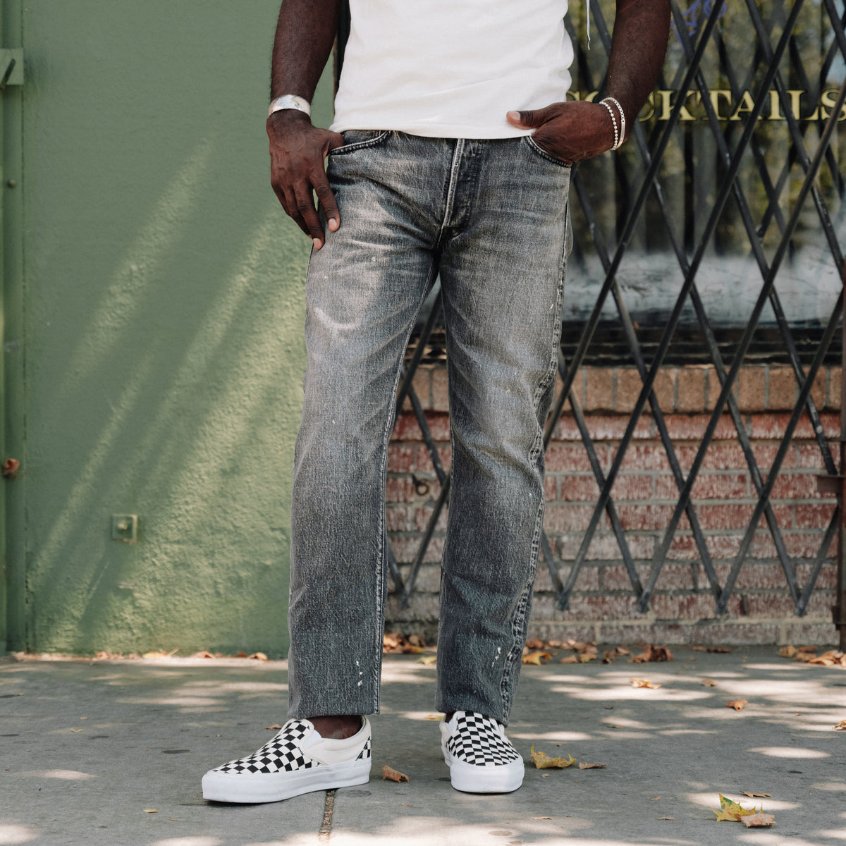 Full Count 1108 13.7oz Slim Straight Jean Black Dartford Splatter